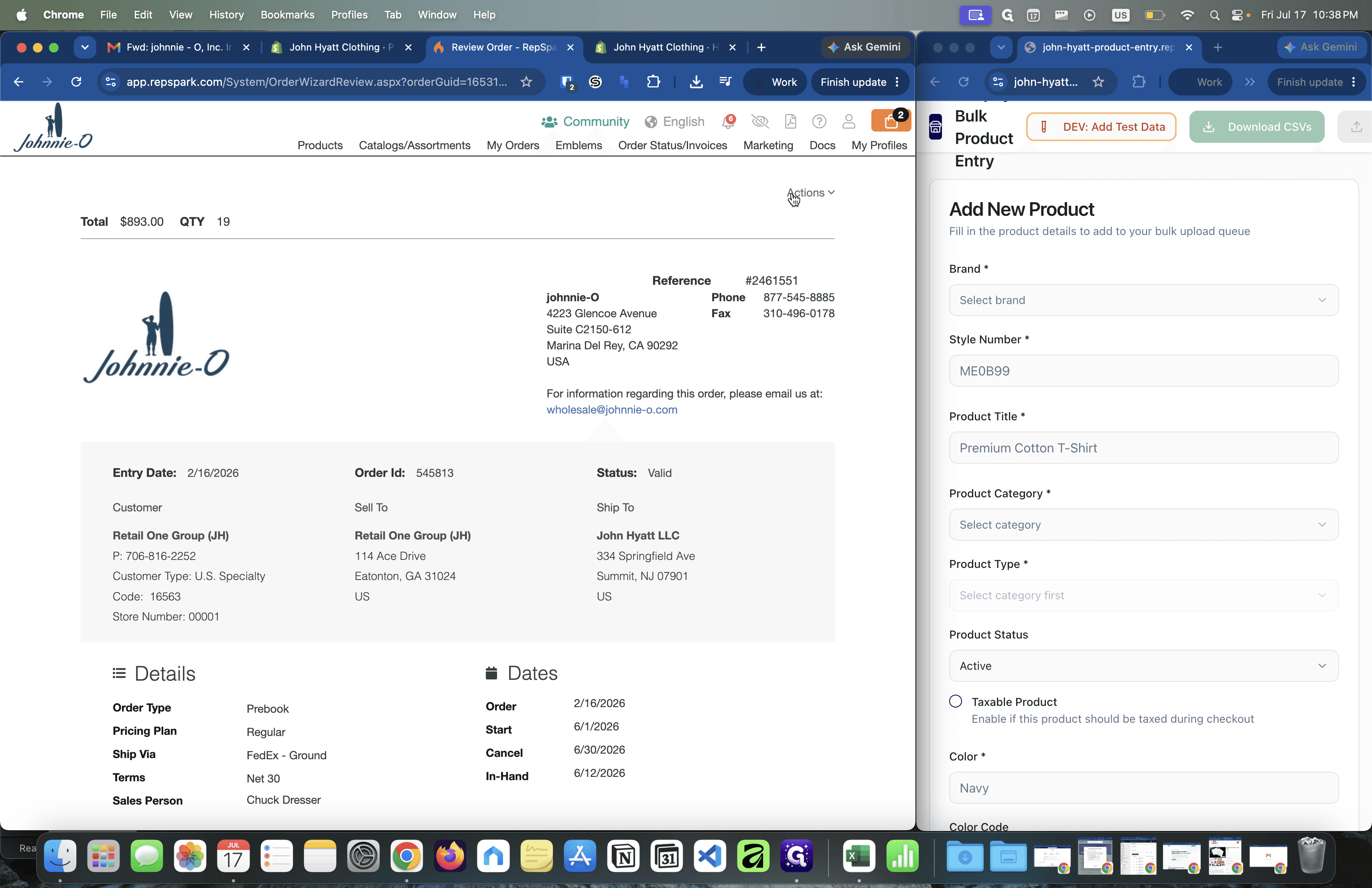 Step #2: Click Actions next to the purchase order you want to process.