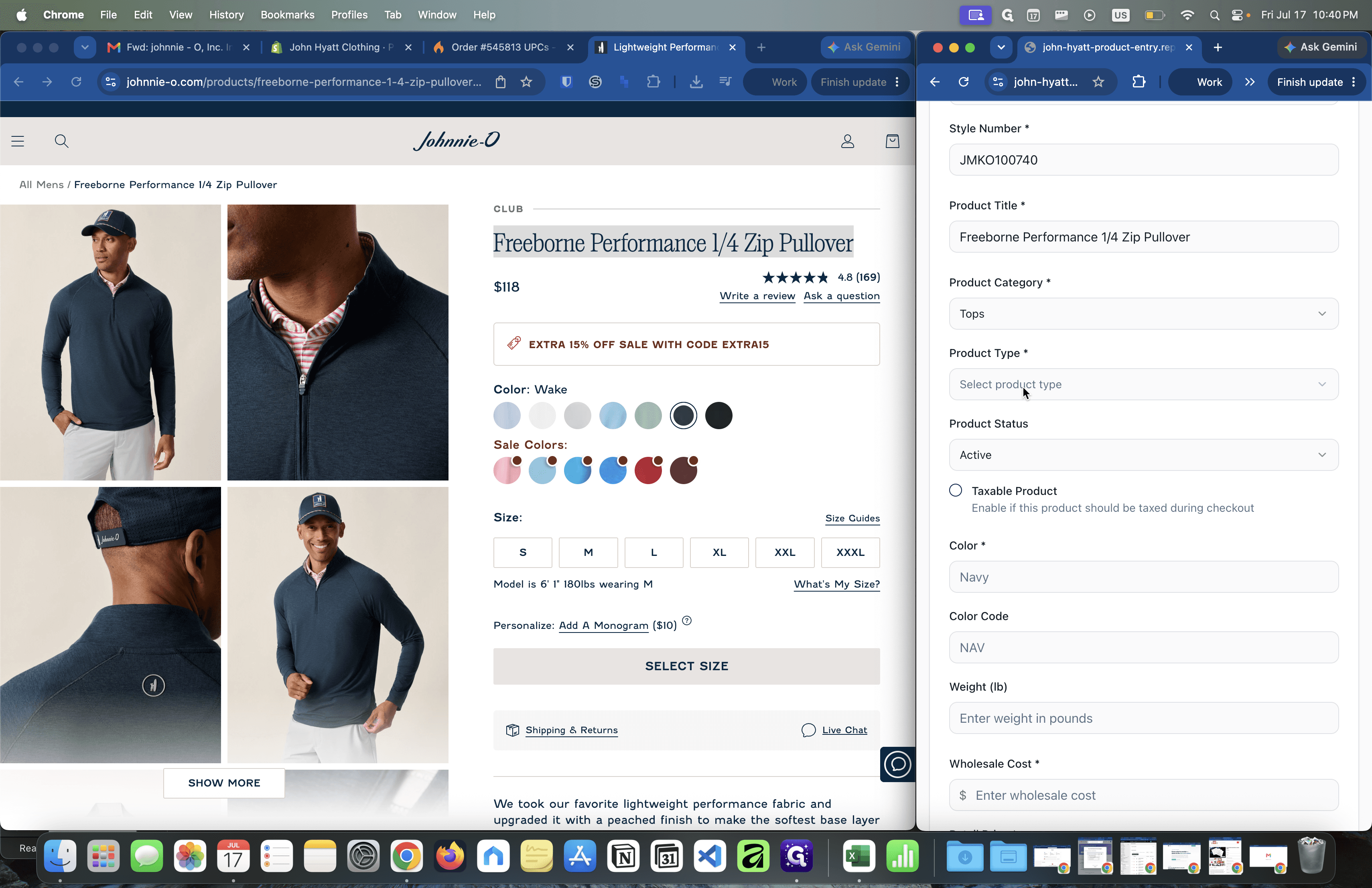 Step #9: Select the specific Product Type (e.g., Sweatshirts & Pullovers).