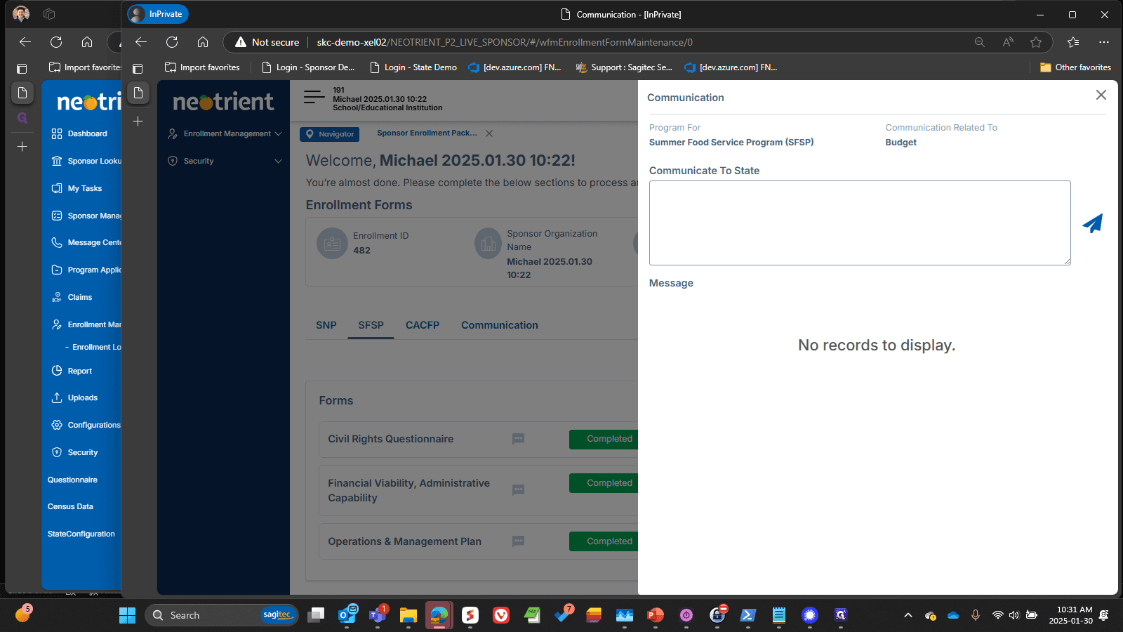 Step #8: And no communication text shows here