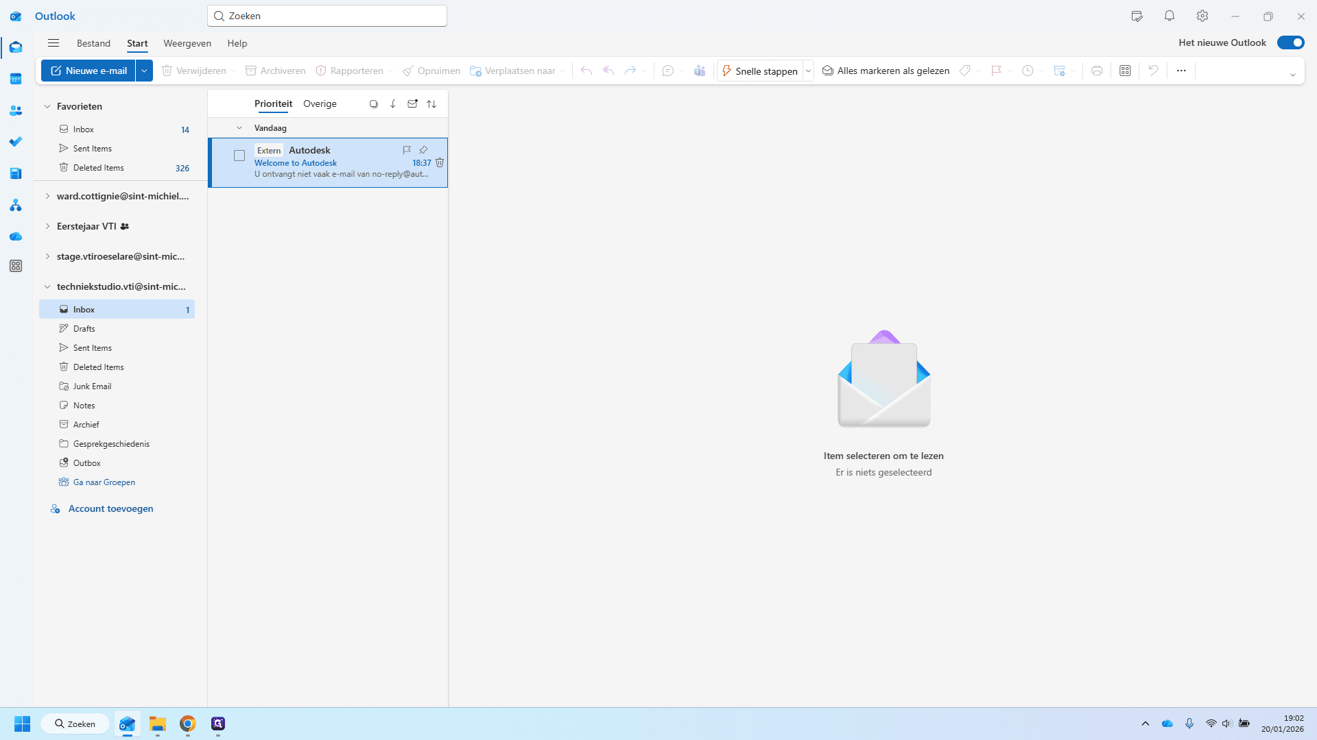 Step #1: Klik op het emailbericht met als titel "Welcome to autodesk".
