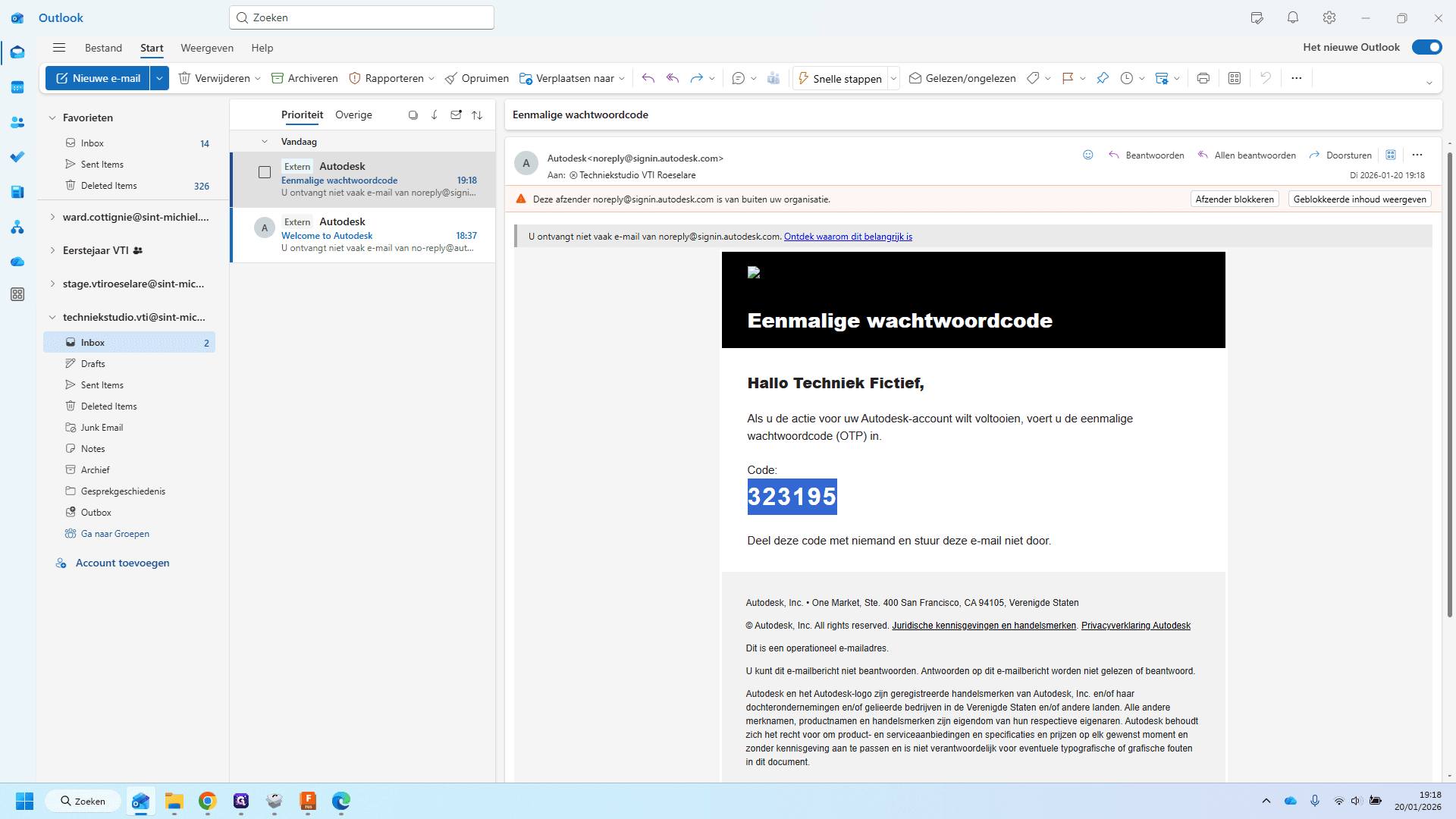Step #18: Kopieer de eenmalige wachtwoordcode.