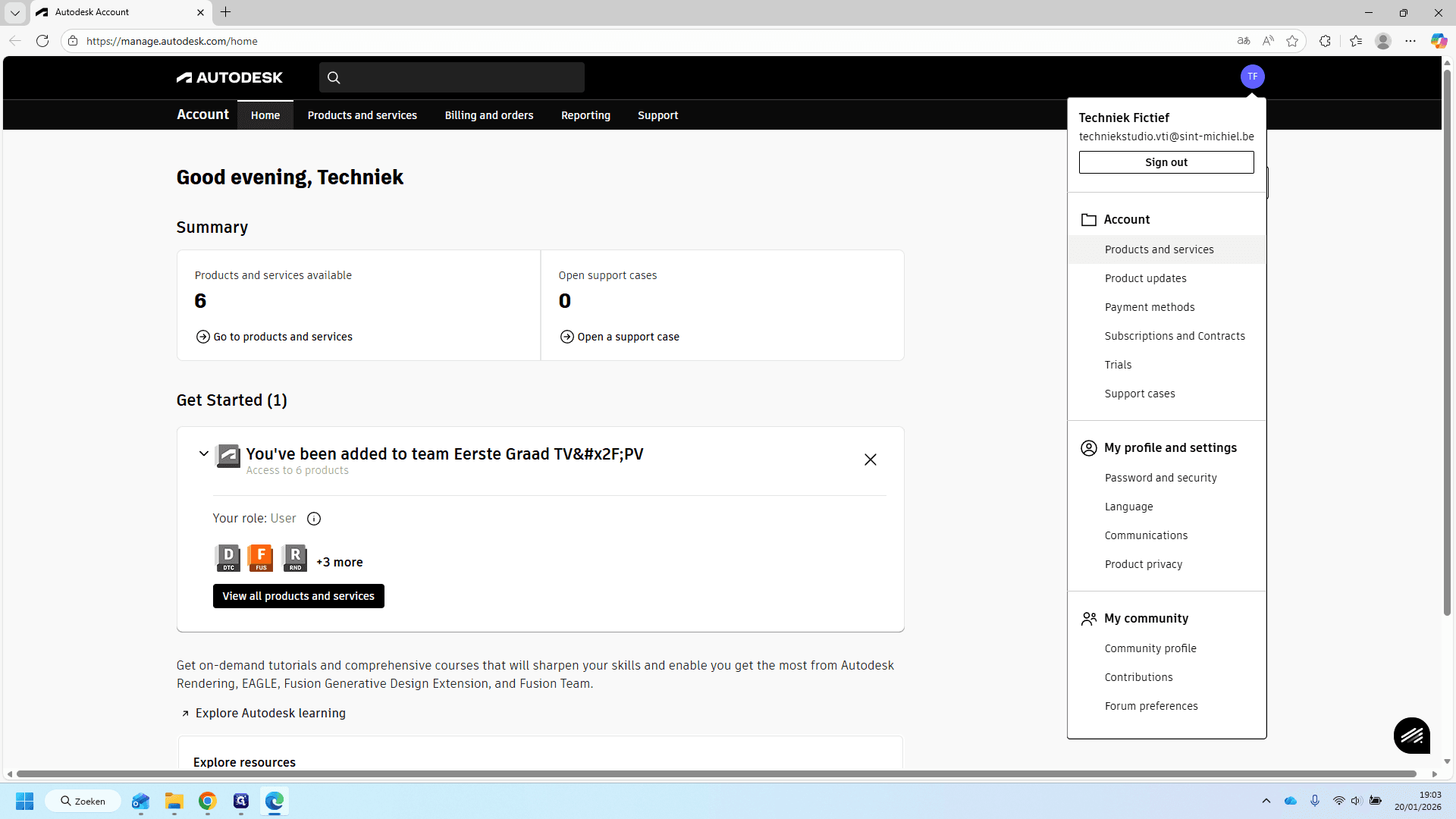 Step #10: Klik op "Products and services"