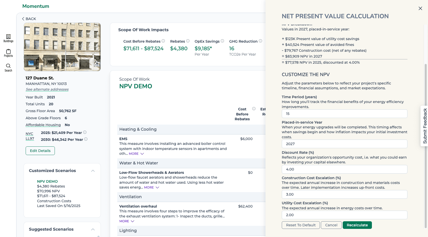 Step #6: If you're interested in returning to the default assumptions, click "Reset to Default." This will restore everything to the starting point.
