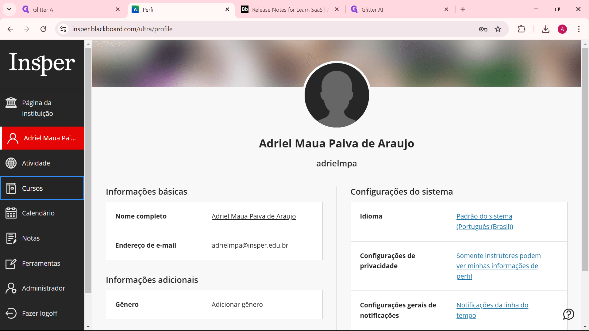 Step #1: Click on "Cursos"