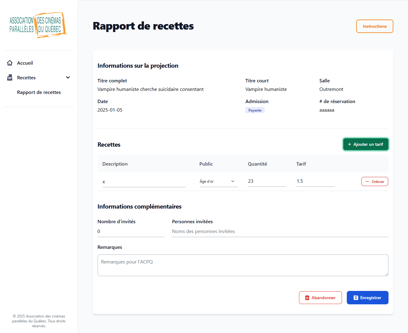 Step #4: Cliquez sur "+ Ajouter un tarif"