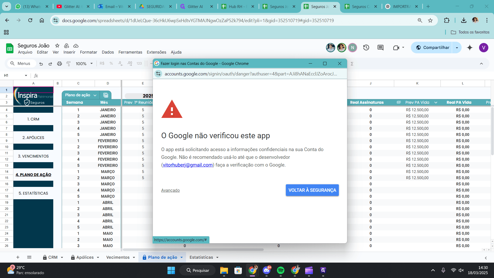 Step #4: Clicar em "Avançado"