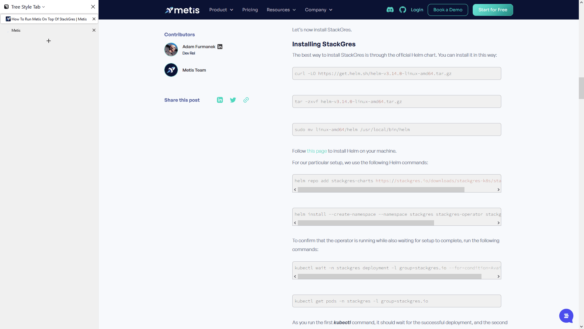 Step #5: Click "helm install --create - namespace"