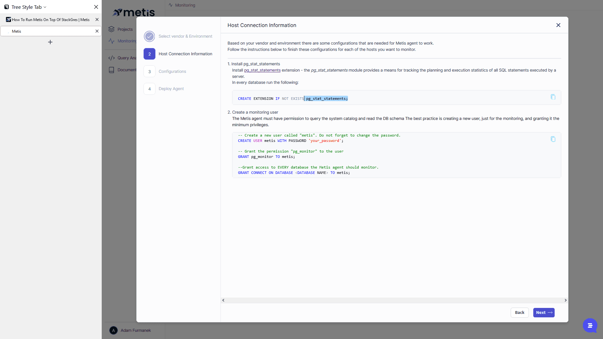 Step #99: Click "agent should monitor"