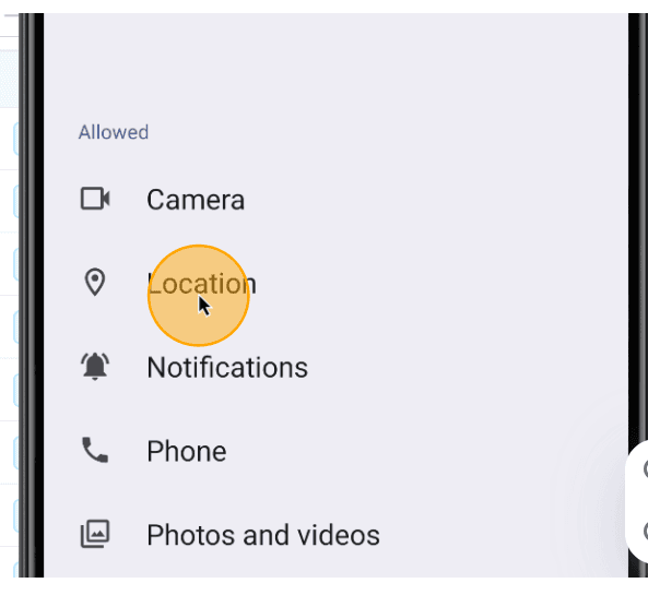 Step #42: Kindly enable location permissions to allow access to your current location.