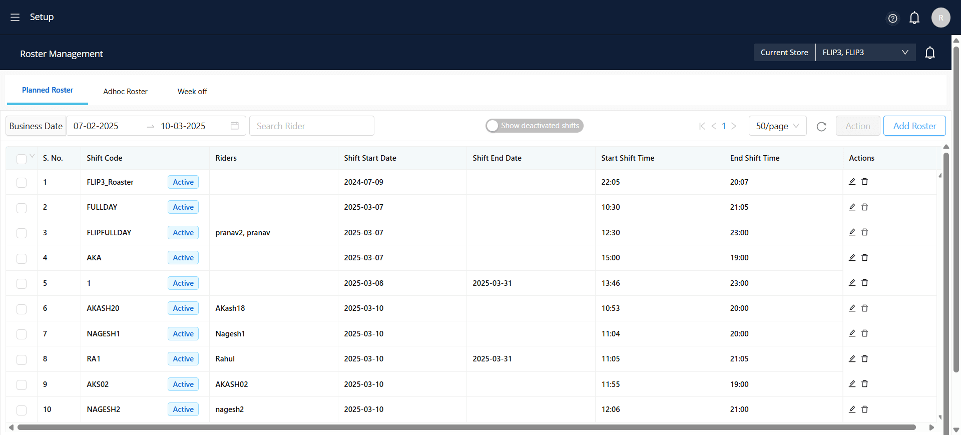 Step #20: Click here to add a rider in the Roster Management section.