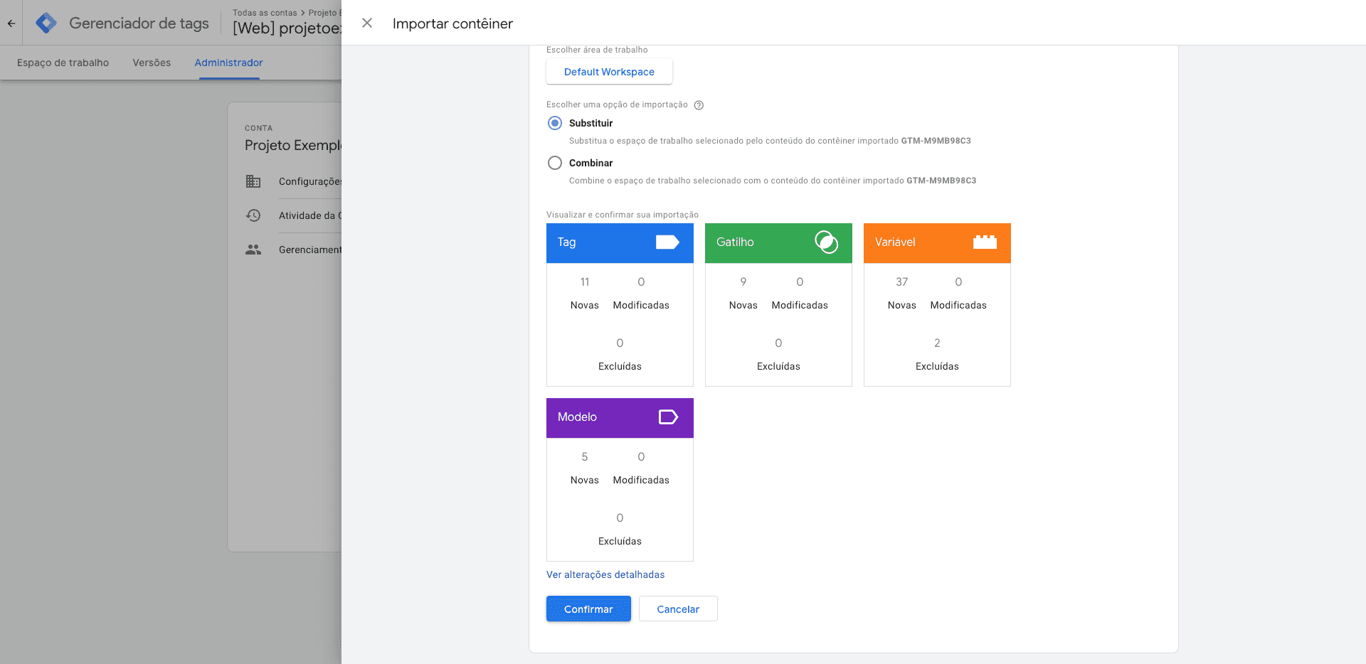Step #22: Selecione o json WEB e clique em confirmar