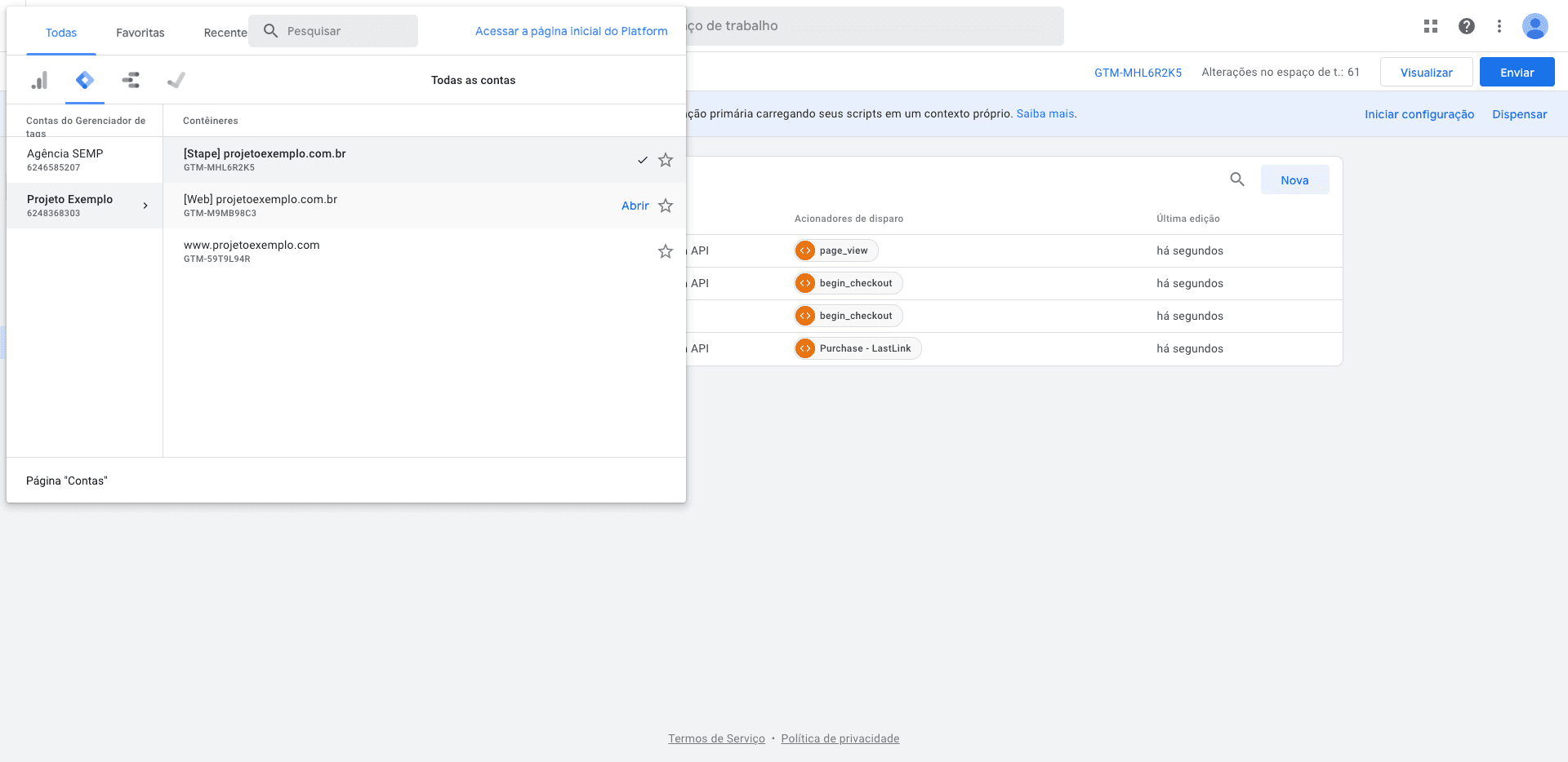 Step #30: Clique no contêiner Web