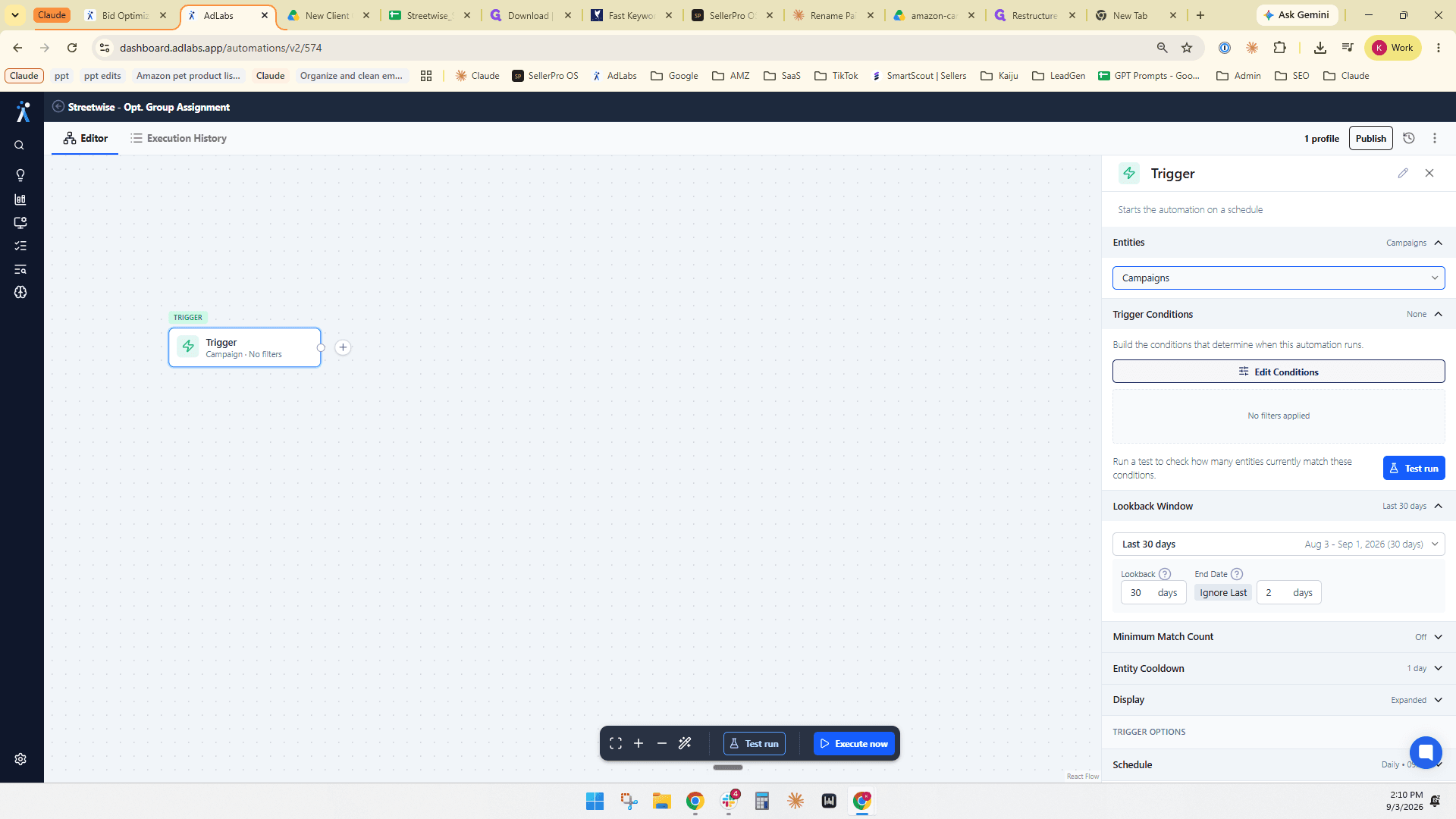 Step #16: Click Edit Conditions under Trigger Conditions.