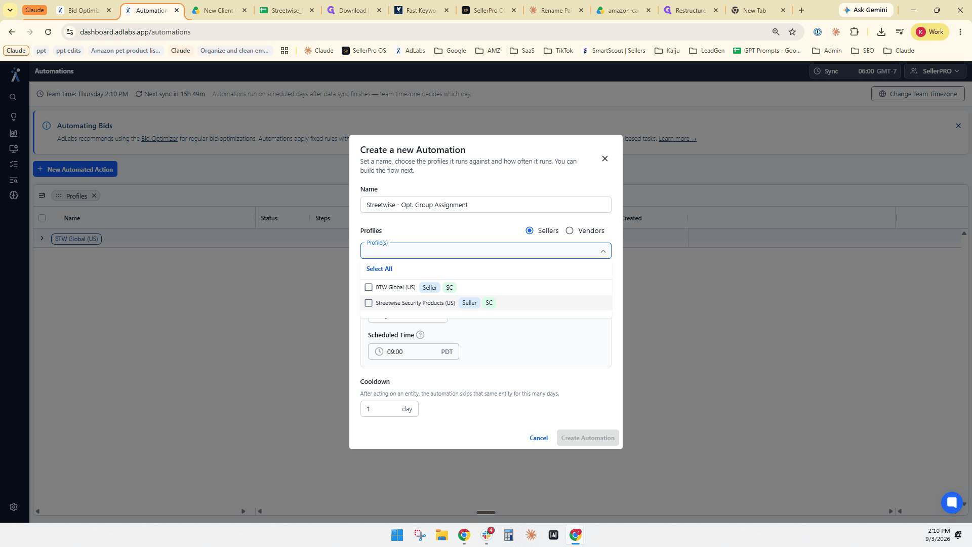 Step #12: Click the checkbox for the target profile (e.g., Streetwise).