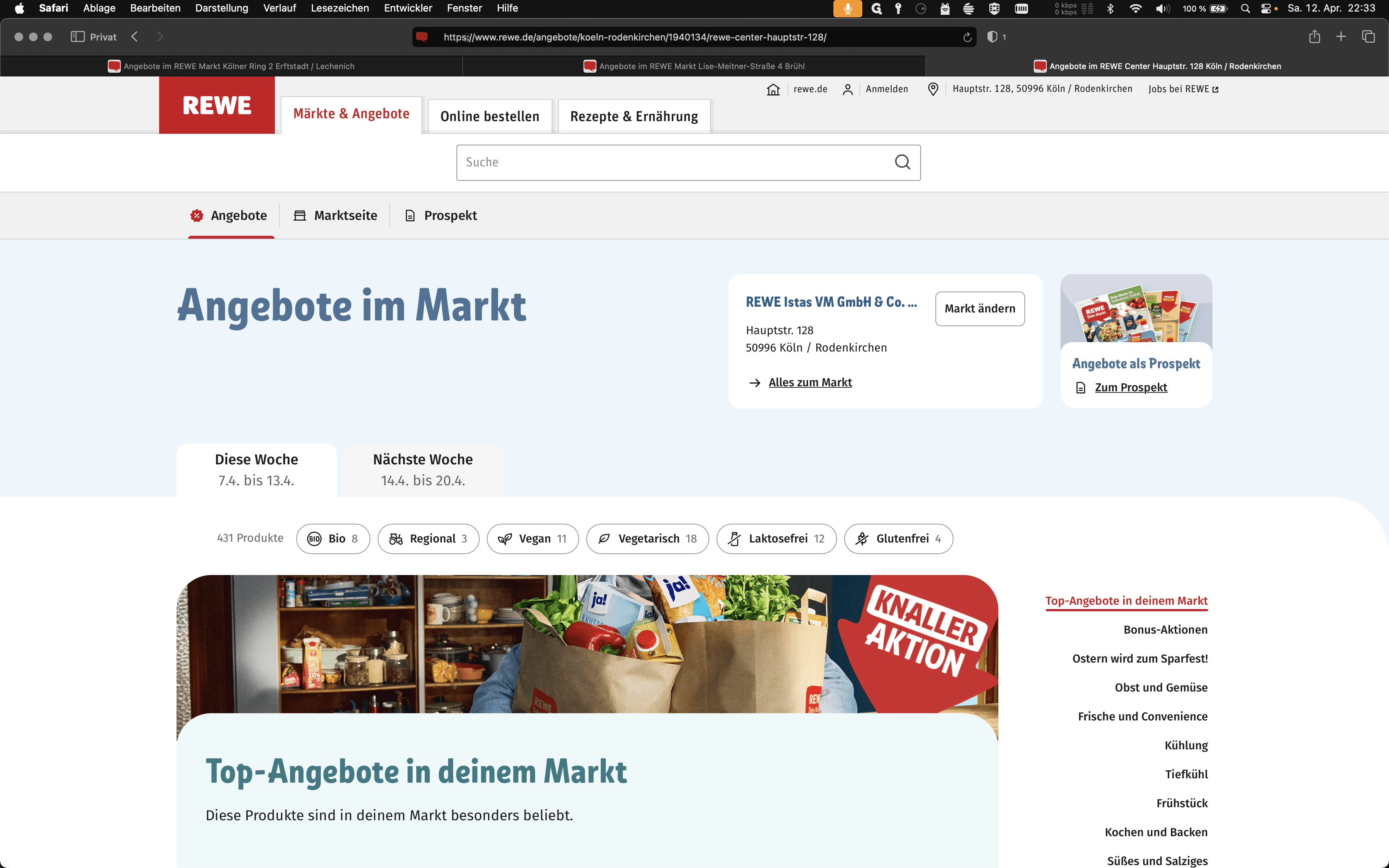 Step #1: Klicke auf "Nächste Woche"