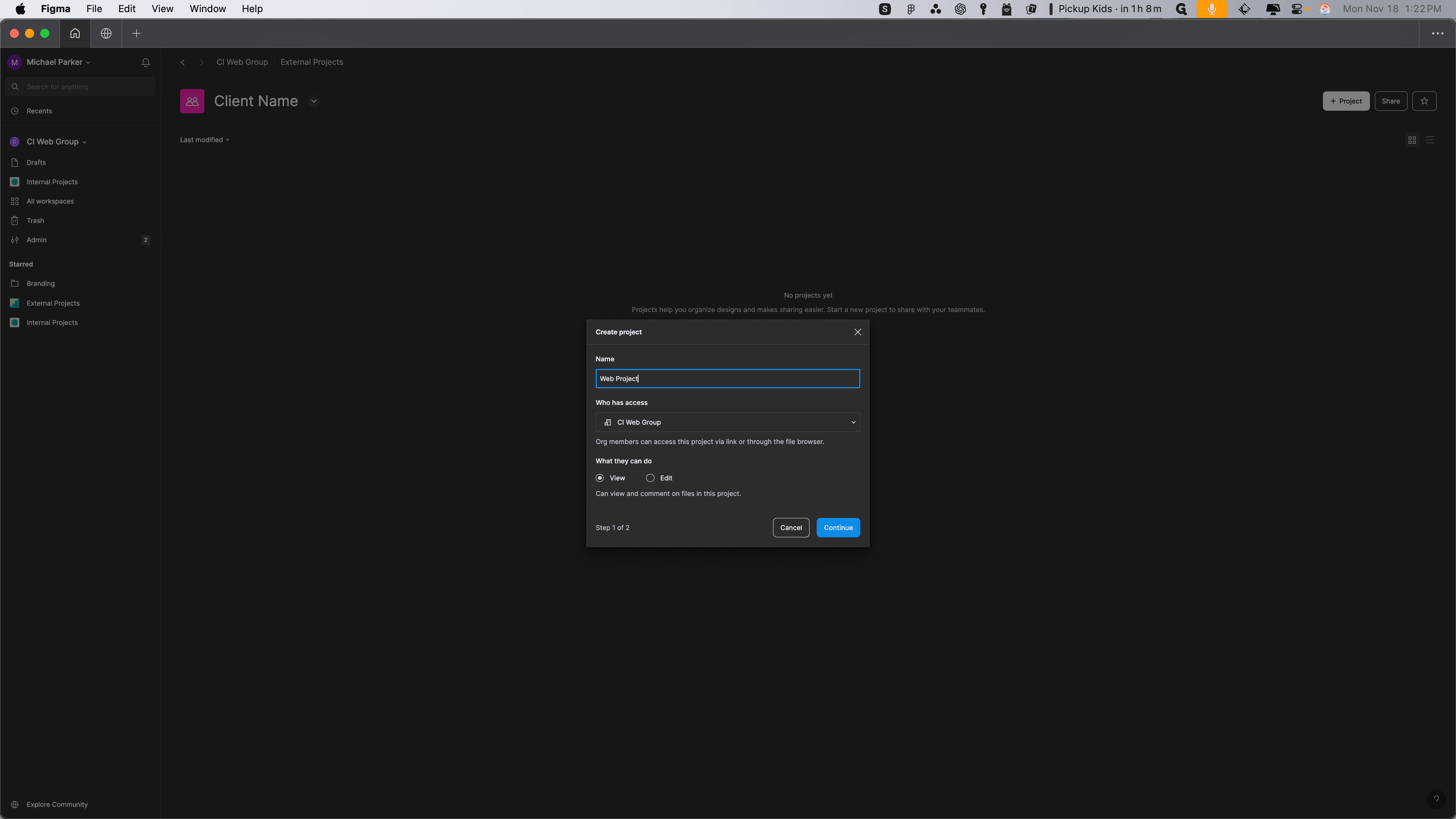 Step #20: Click on "CI Web Group"