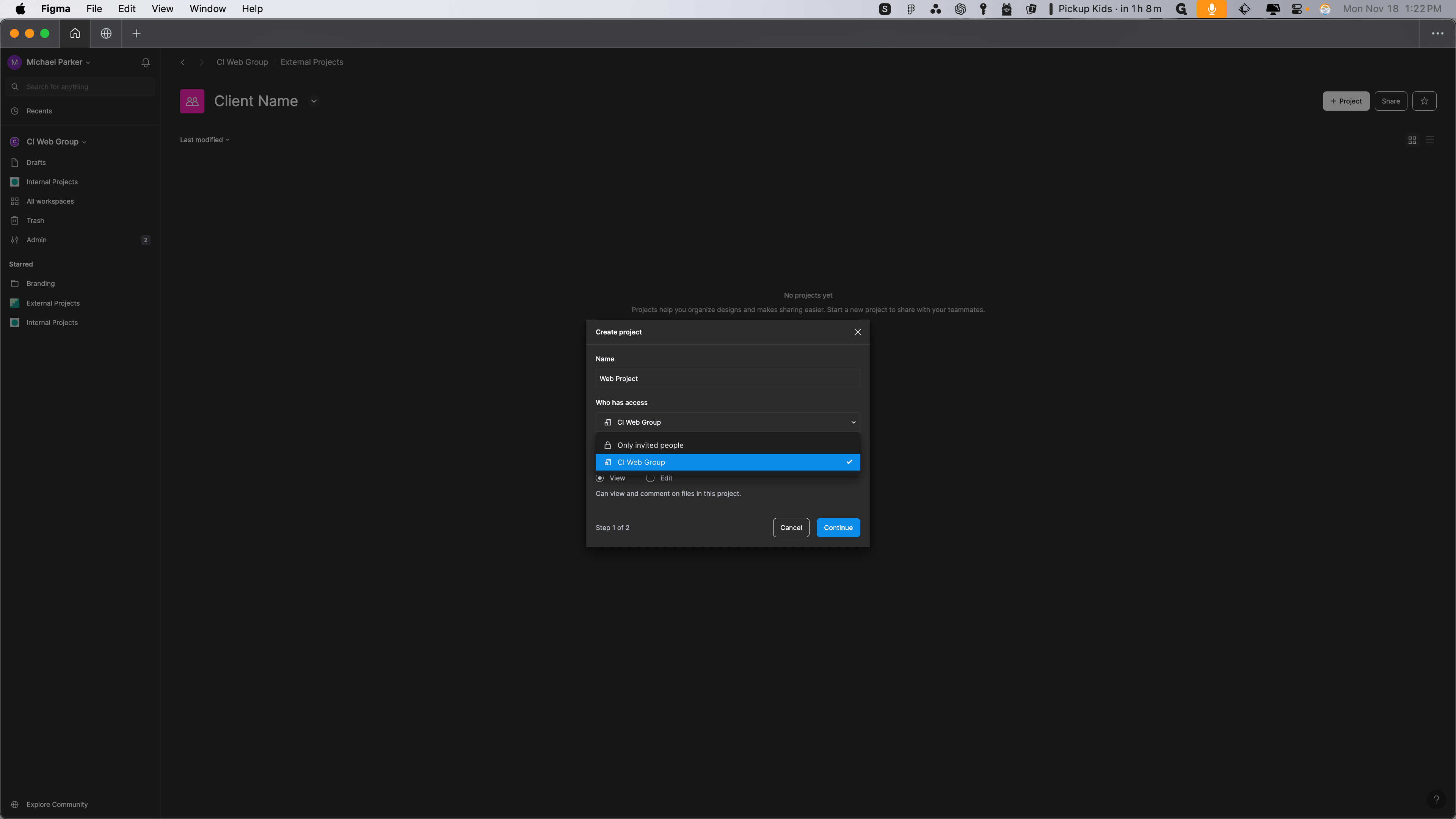 Step #21: Click on "CI Web Group"