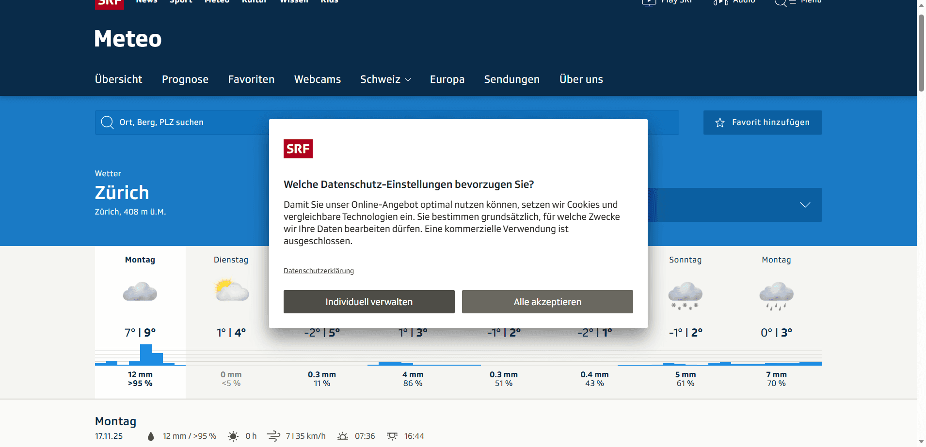 Step #2: Klicken Sie bei "Damit Sie unser Online - Angebot optimal nutzen können , setzen wir Cookies und vergleichbare Technologien ein . Sie bestimmen grundsätzlich , für welche Zwecke wir Ihre Daten bearbeiten dürfen . Eine kommerzielle Verwendung ist ausgeschlossen ." auf Alle akzeptieren.