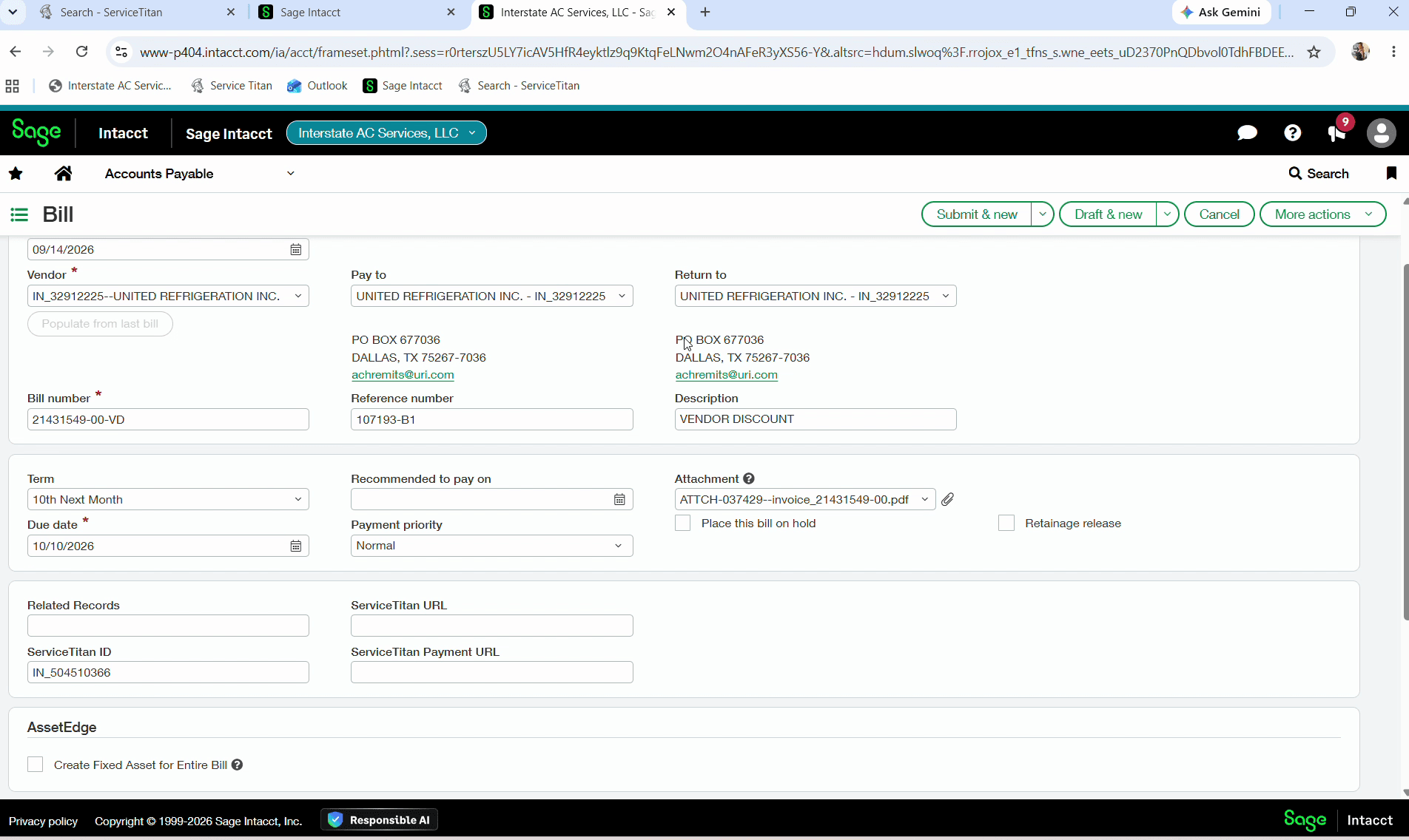 Step #4: Click Submit (or Submit & new) in the top right corner.