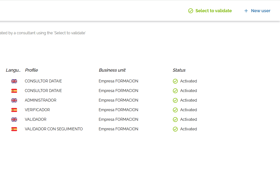 Step #3: Click + New user to open the user creation form.