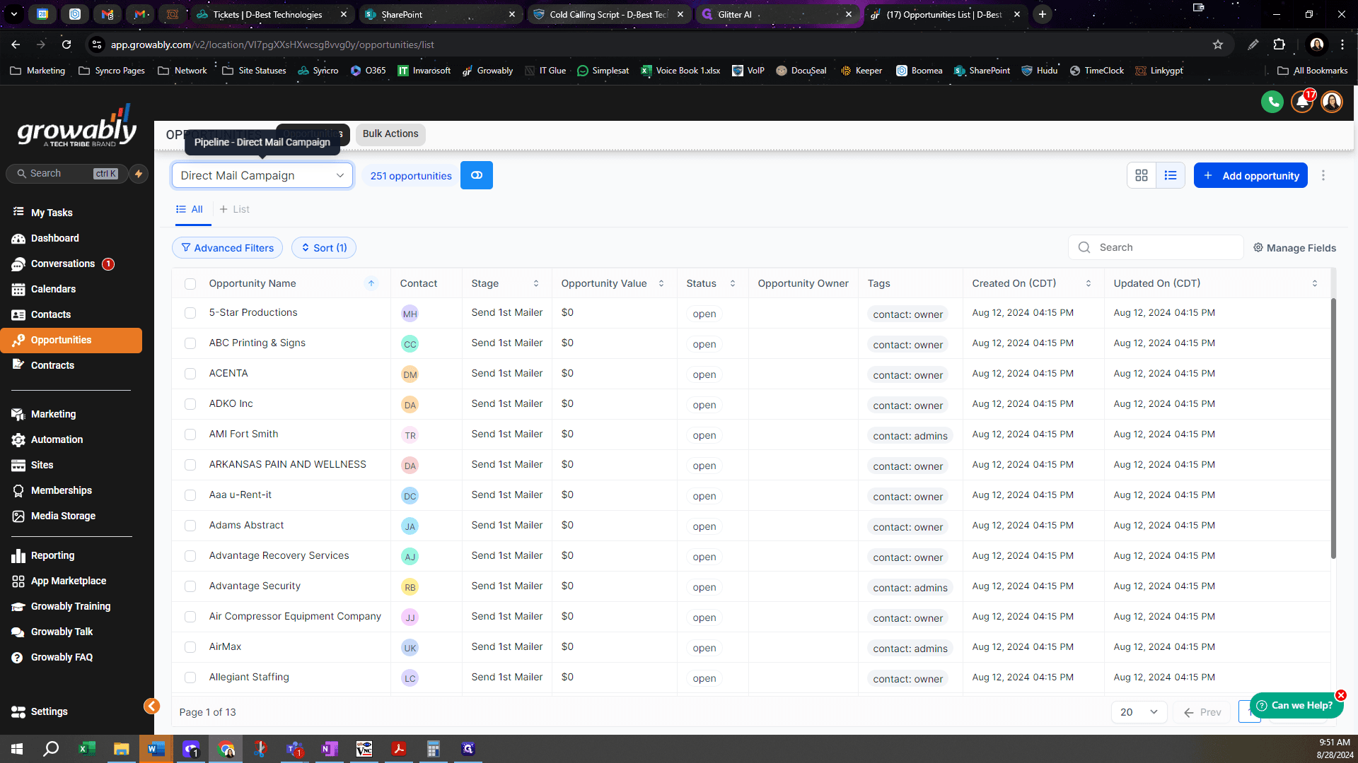 Step #5: Choose "Direct Mail Campaign" in the drop down.