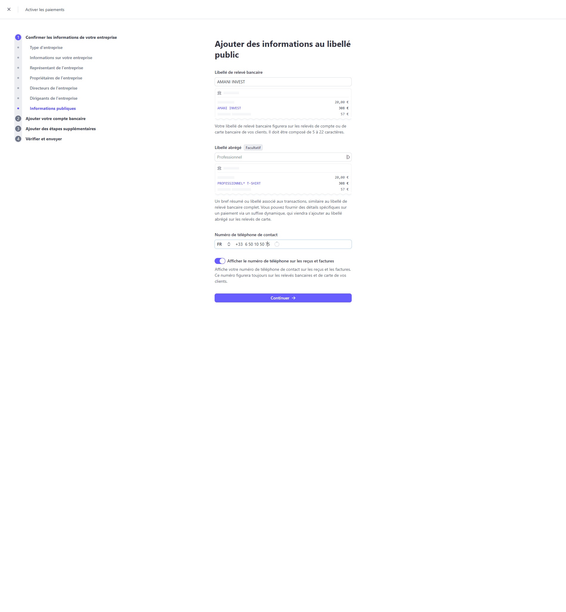 Step #77: Click on "+33 6 50 10 50 75 O"