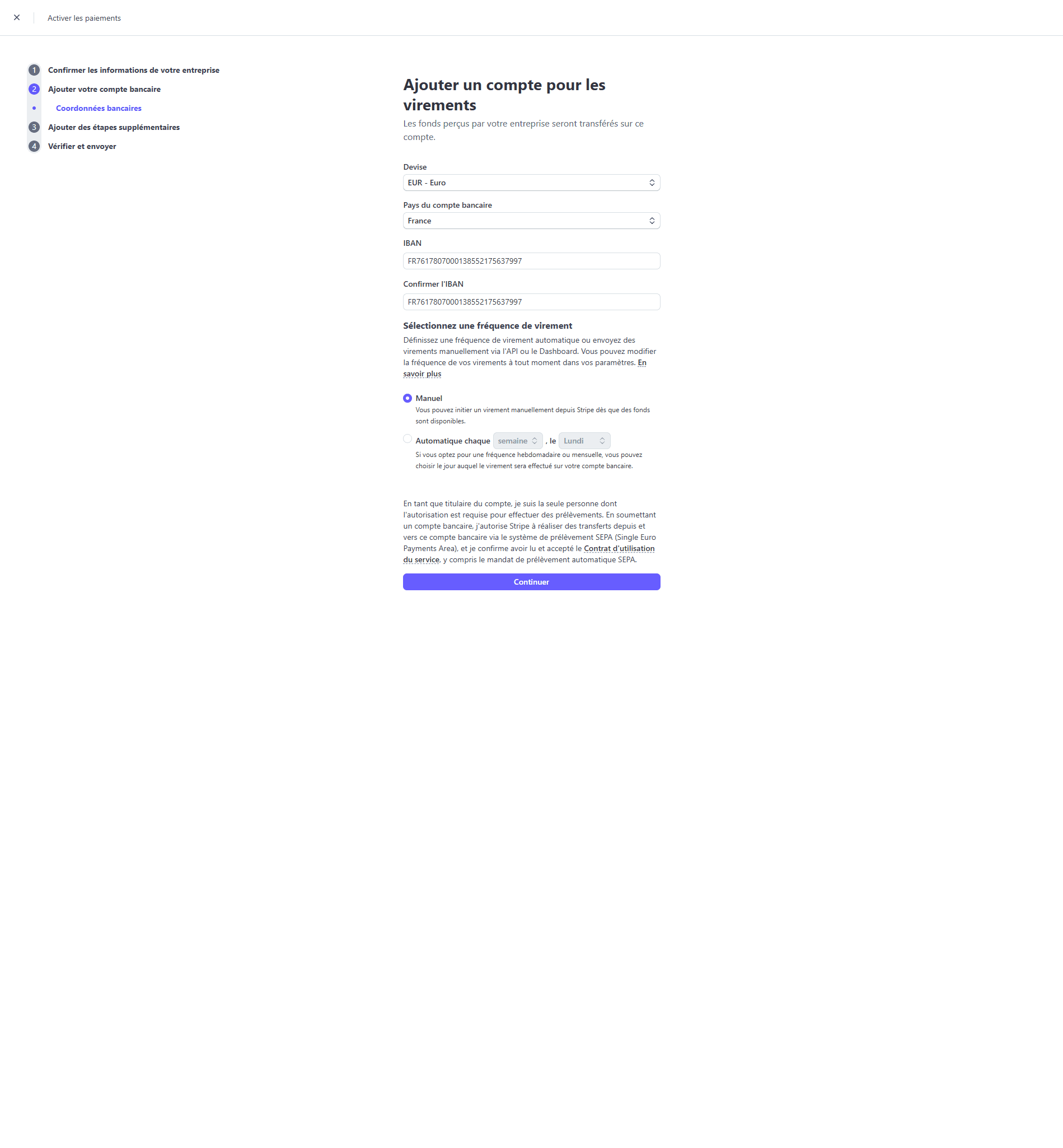 Step #93: Click on "Automatique chaque"