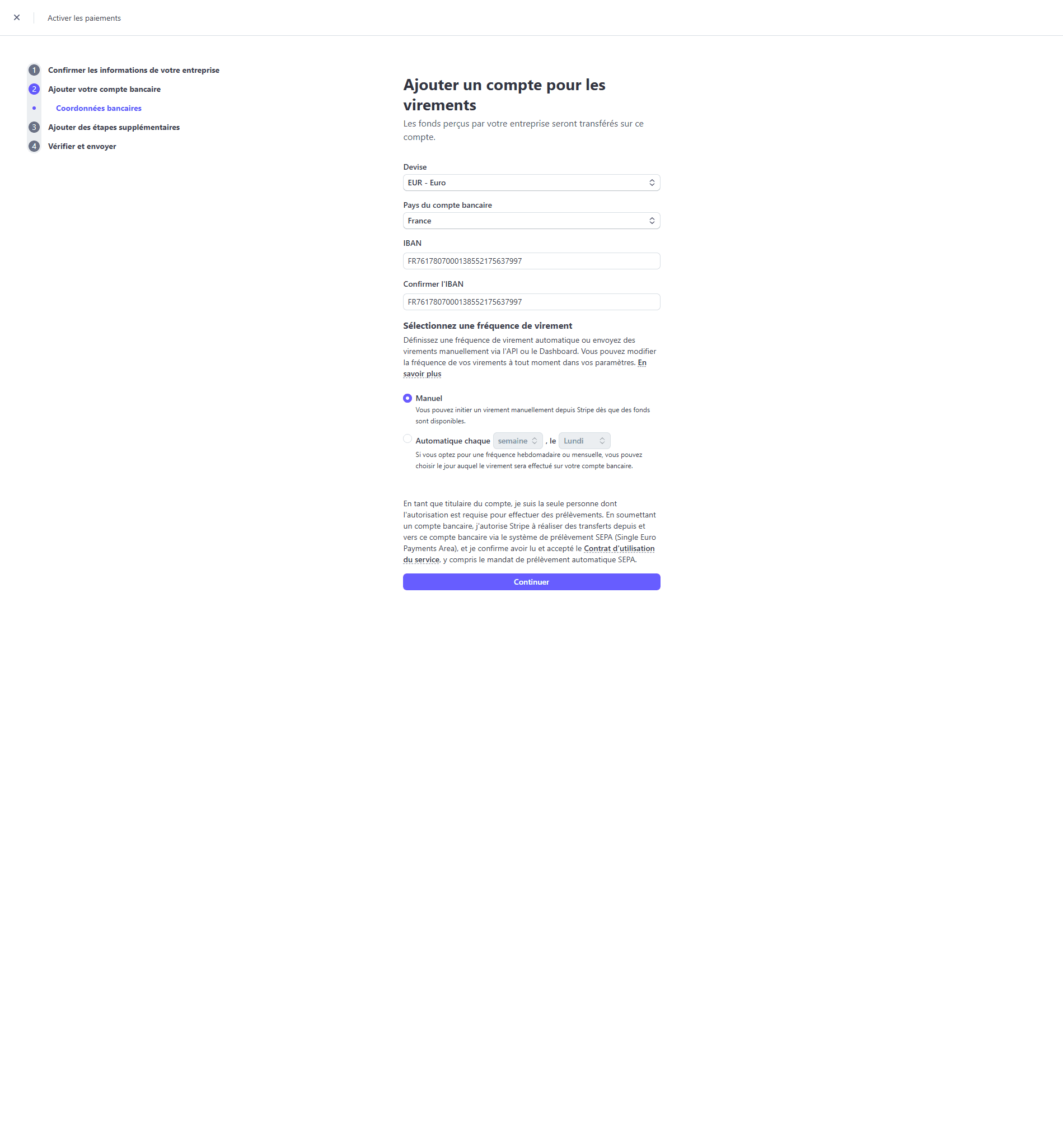 Step #92: Click on "Automatique chaque"