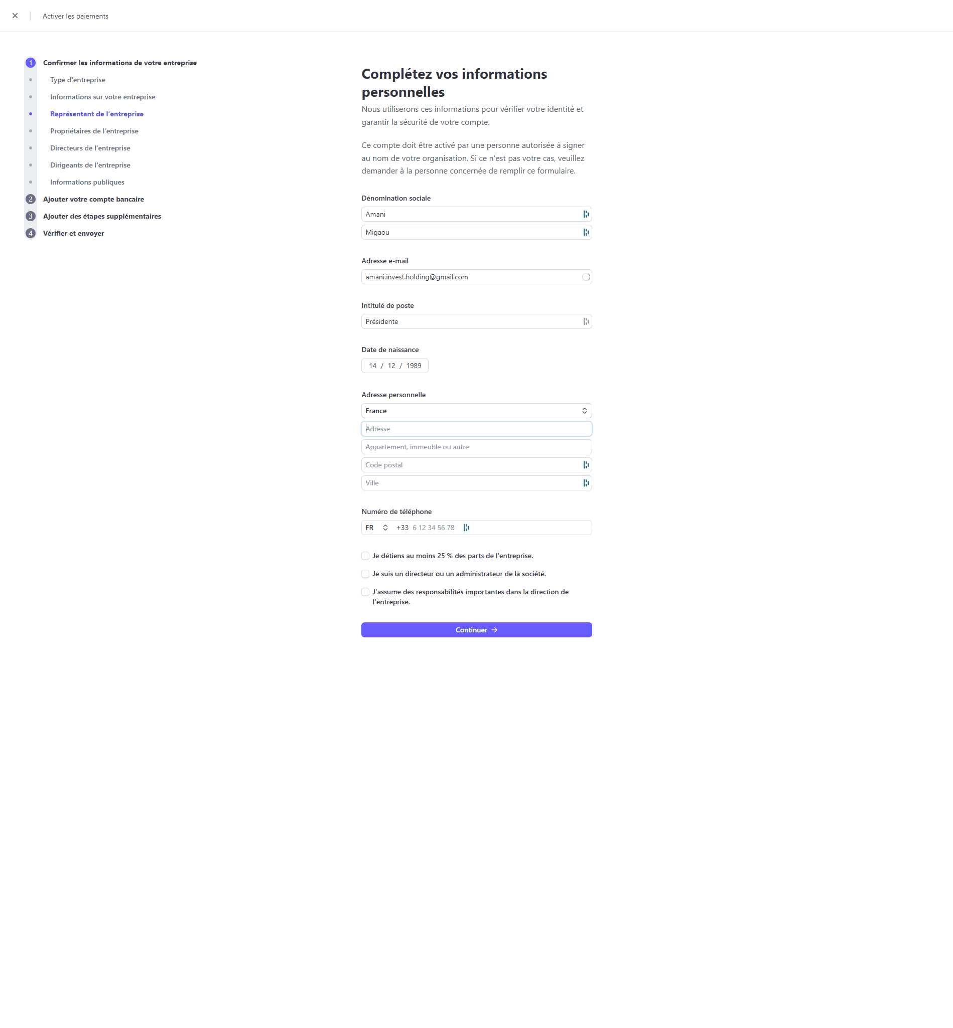 Step #53: Click on "Adresse"