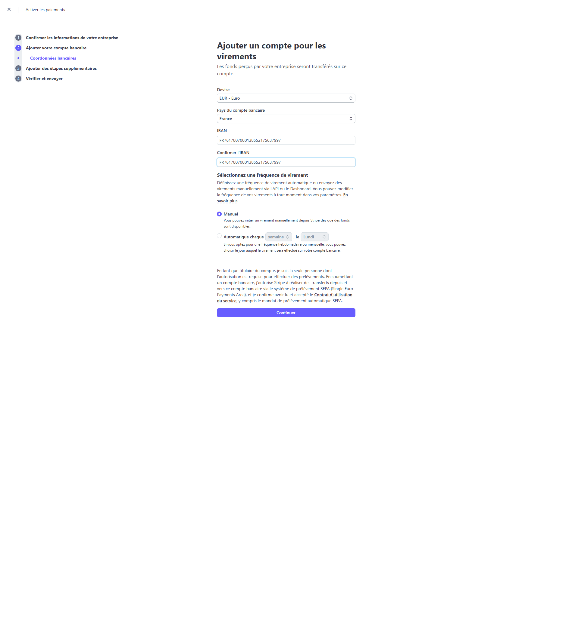 Step #91: Click on "Automatique chaque"