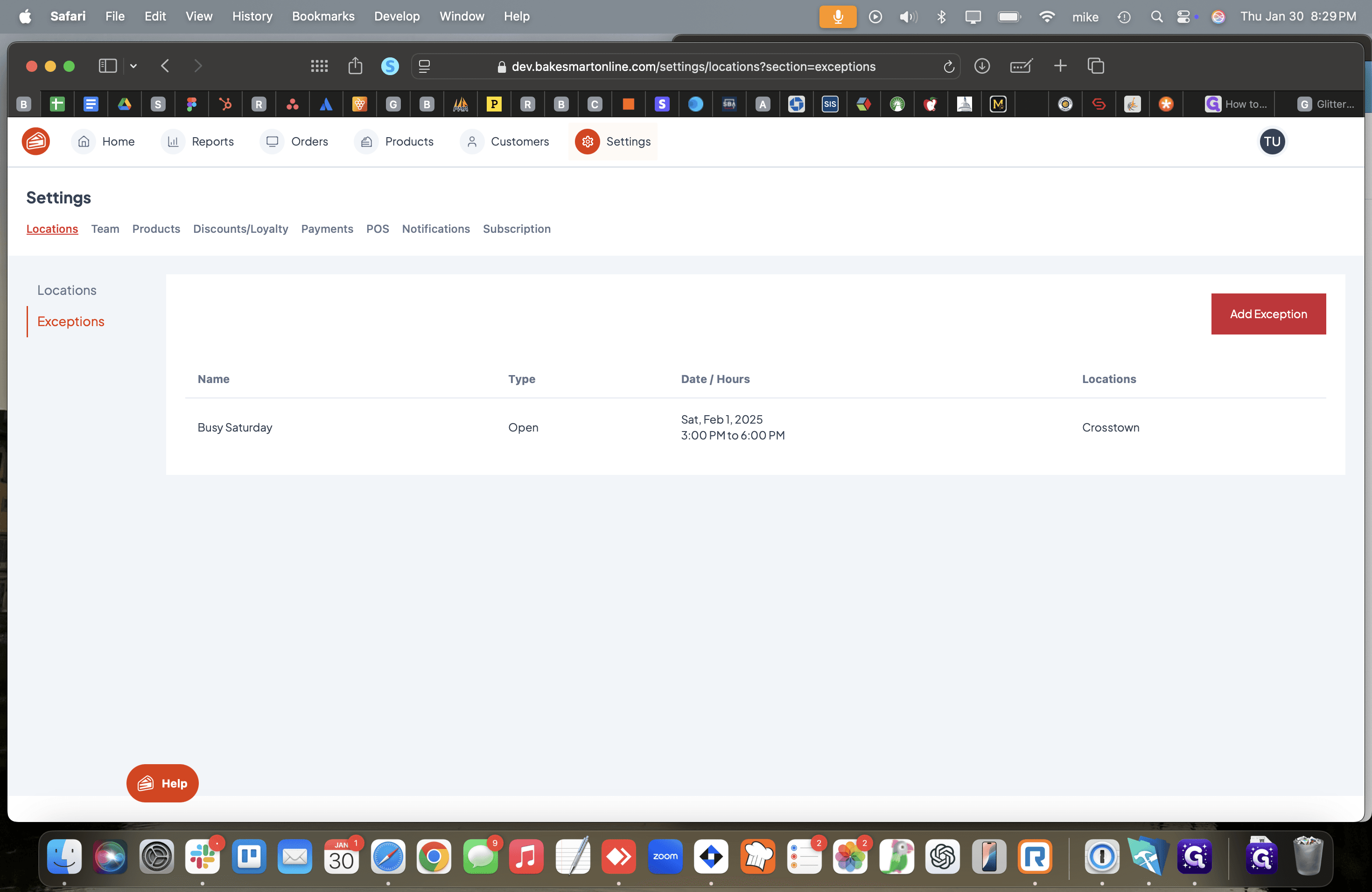 Step #4: Click on "Add Exception"