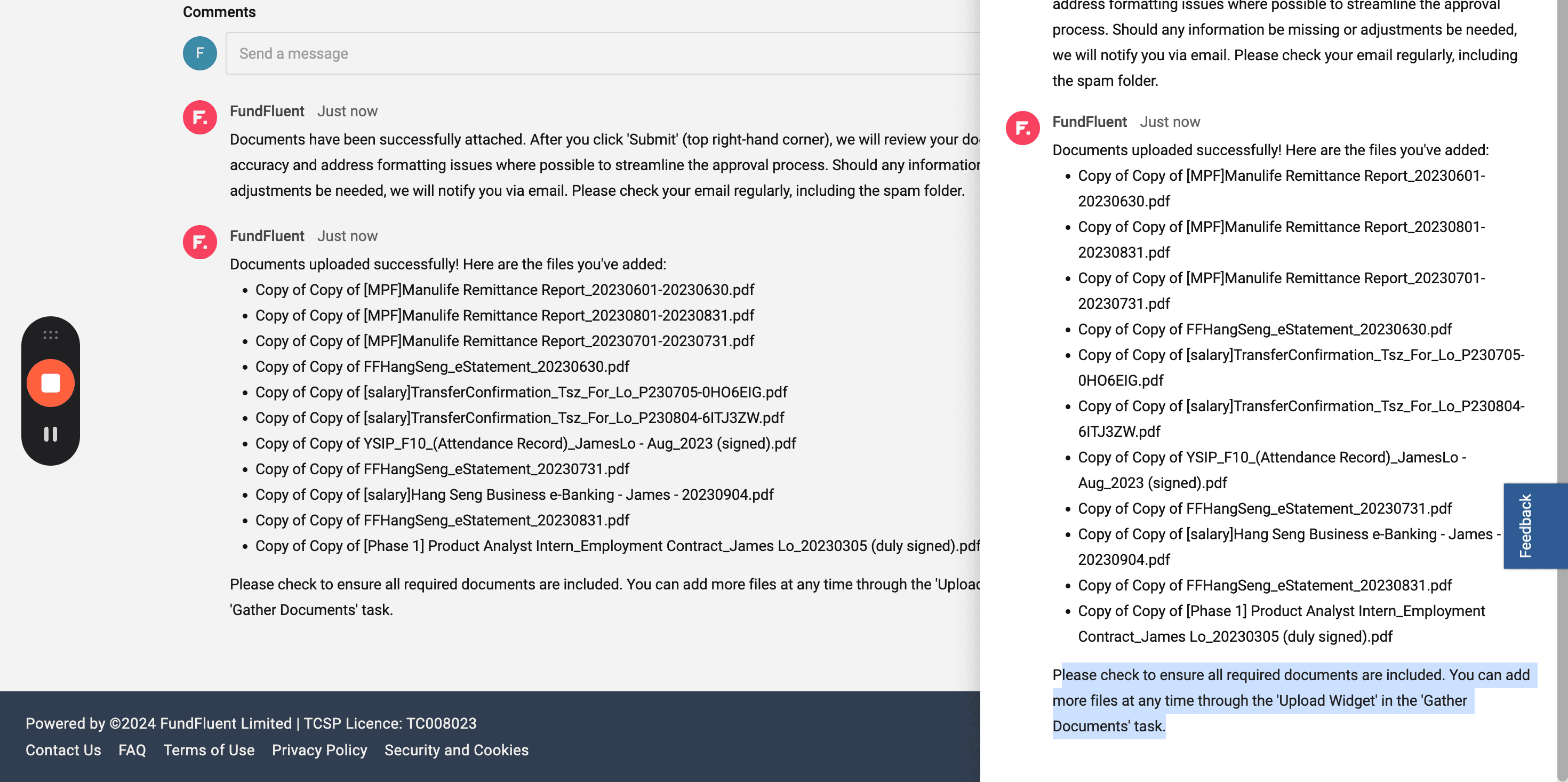 Step #42: Click "Please check to ensure"