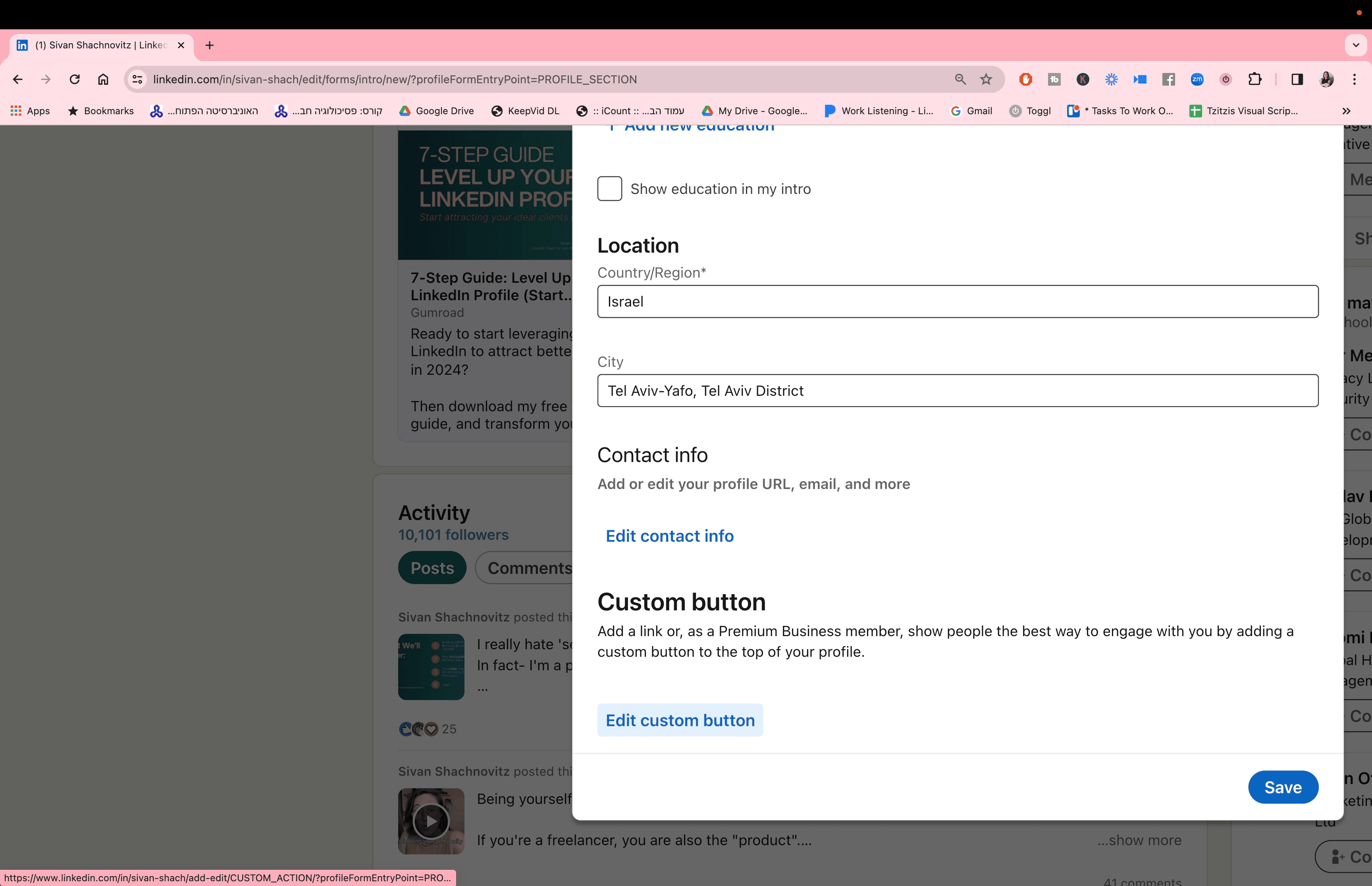 Step #5: Click "Edit custom button"