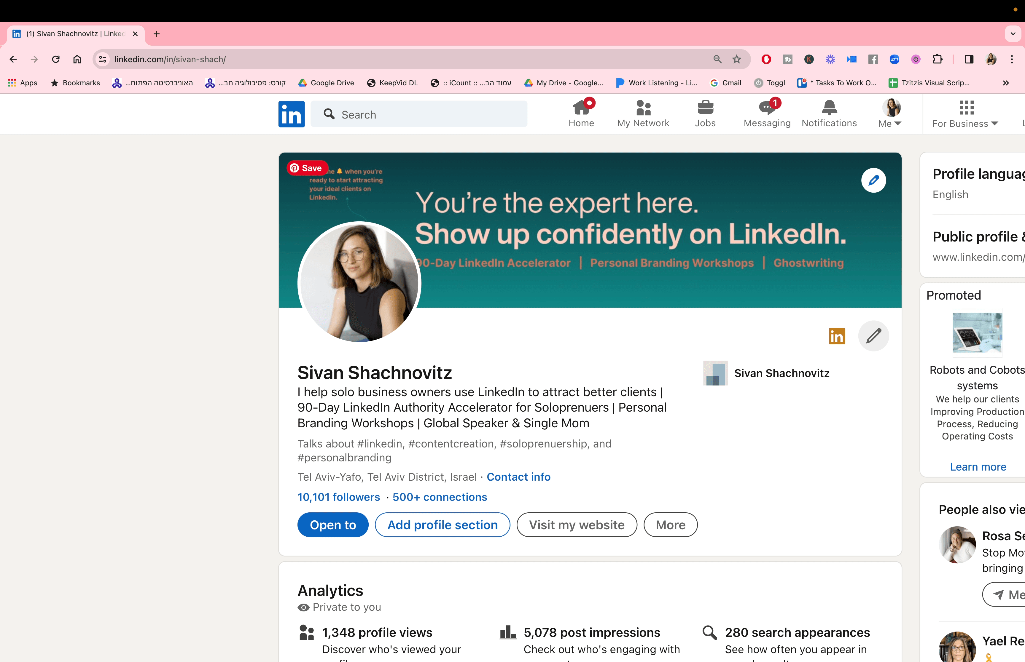 Step #10: Click "e . on LinkedIn"