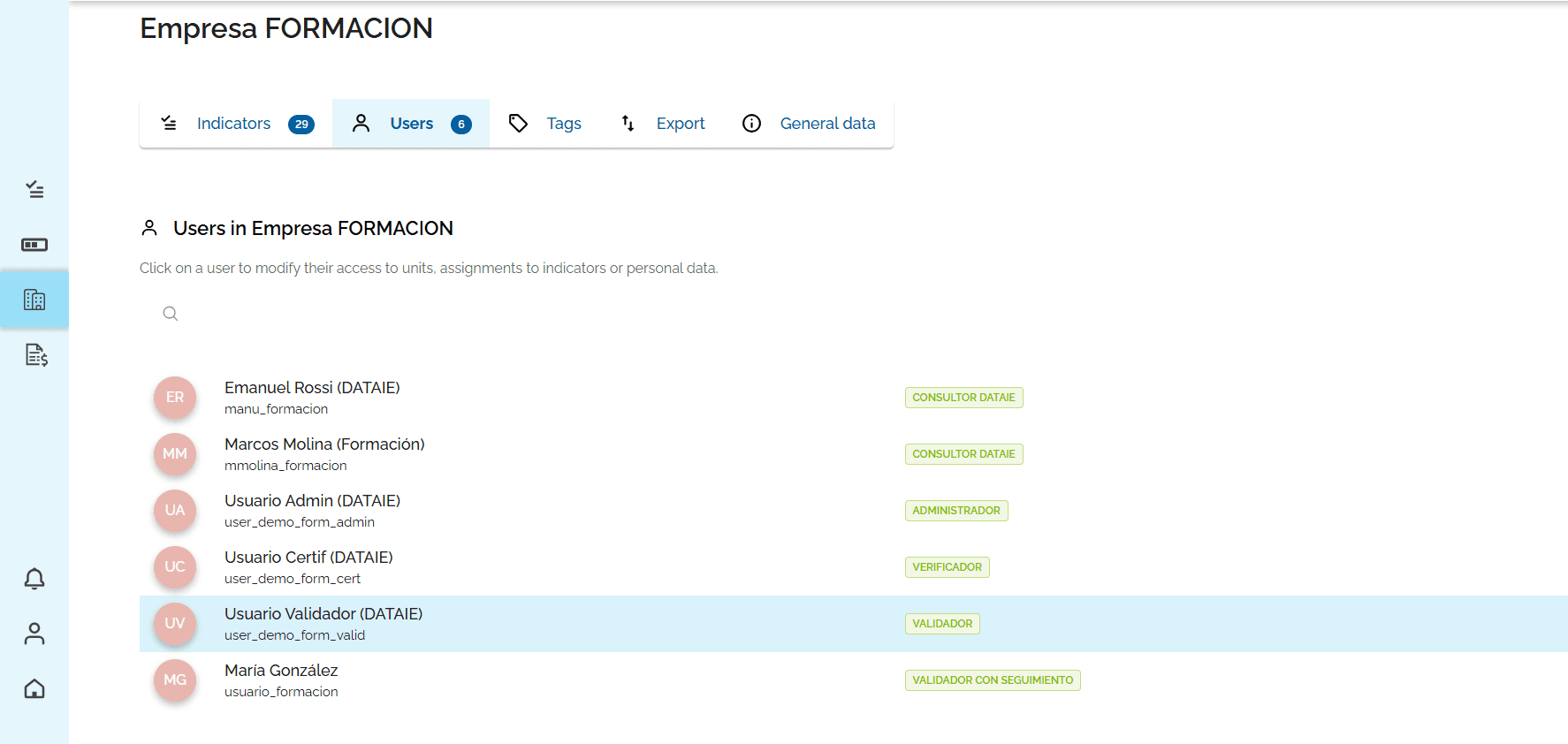 Step #5: Click the user row to open their user details form.