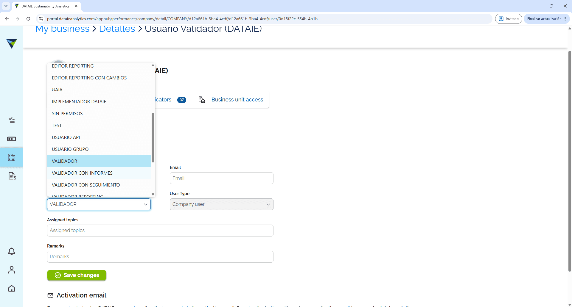 Step #7: Select the relevant template from the drop-down menu.