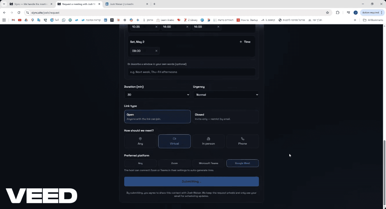 Step #8: Click Submit request.