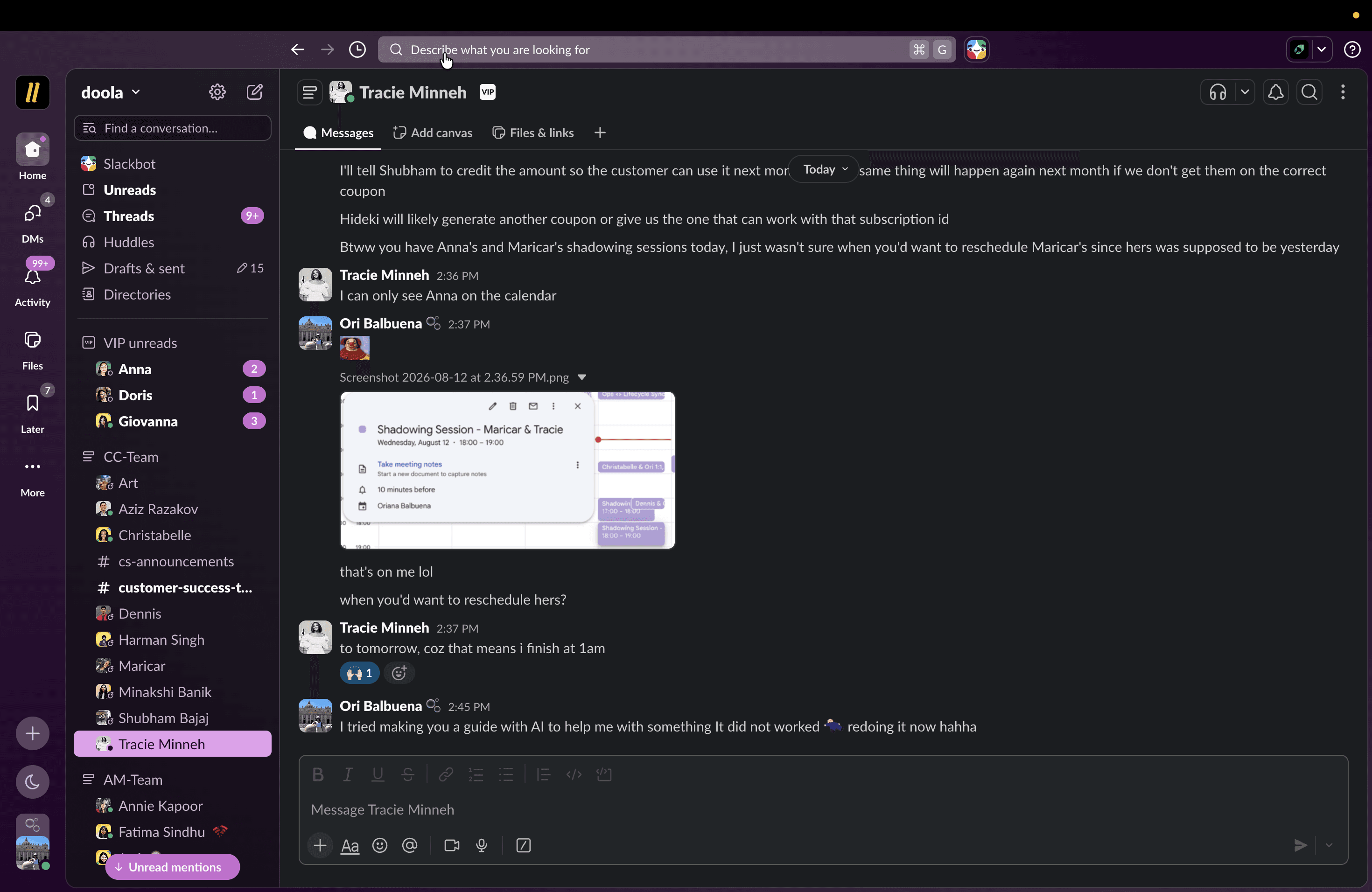 Step #1: Click the search bar at the top of your Slack workspace.
