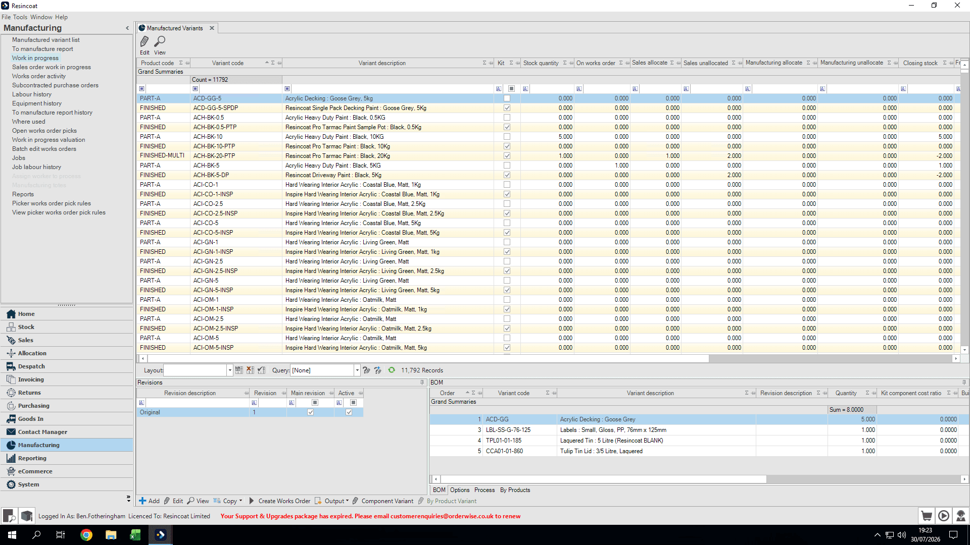 Step #2: Click Work in progress.