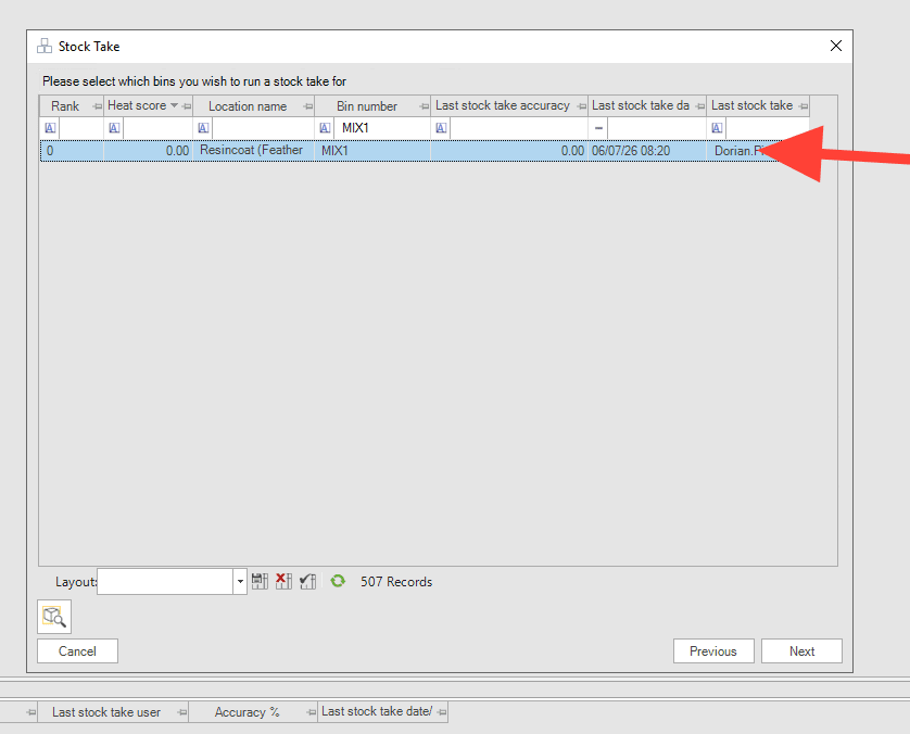 Step #41: Select the bin and click Next.
