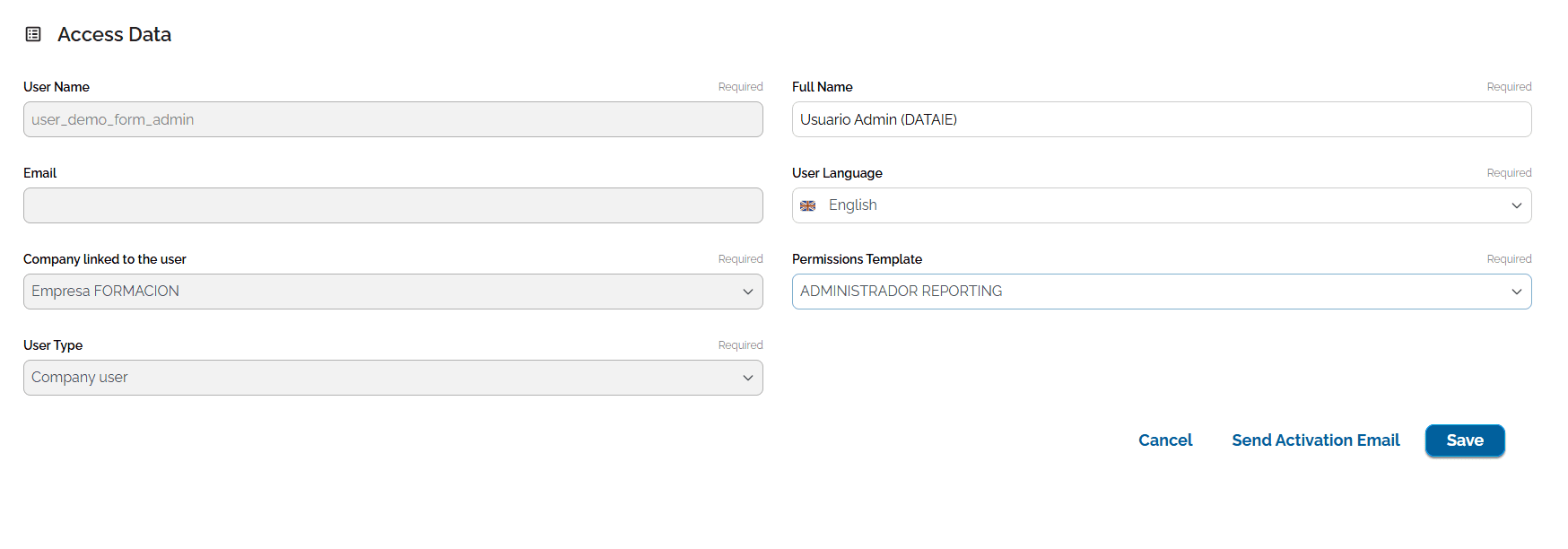 Step #4: Click the Permission Template dropdown field.