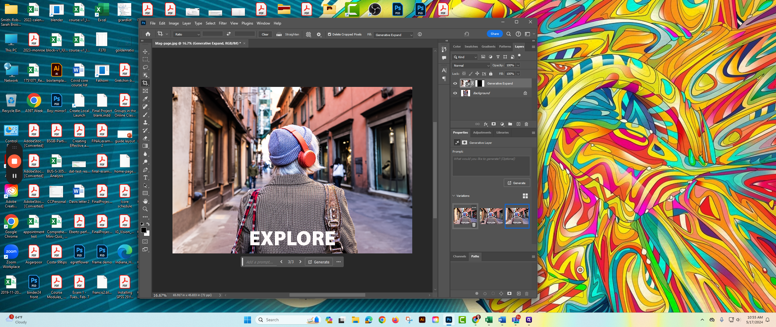 Step #5: Once you've selected the one you like best, check out the Layers menu to see that it's been added to your image.