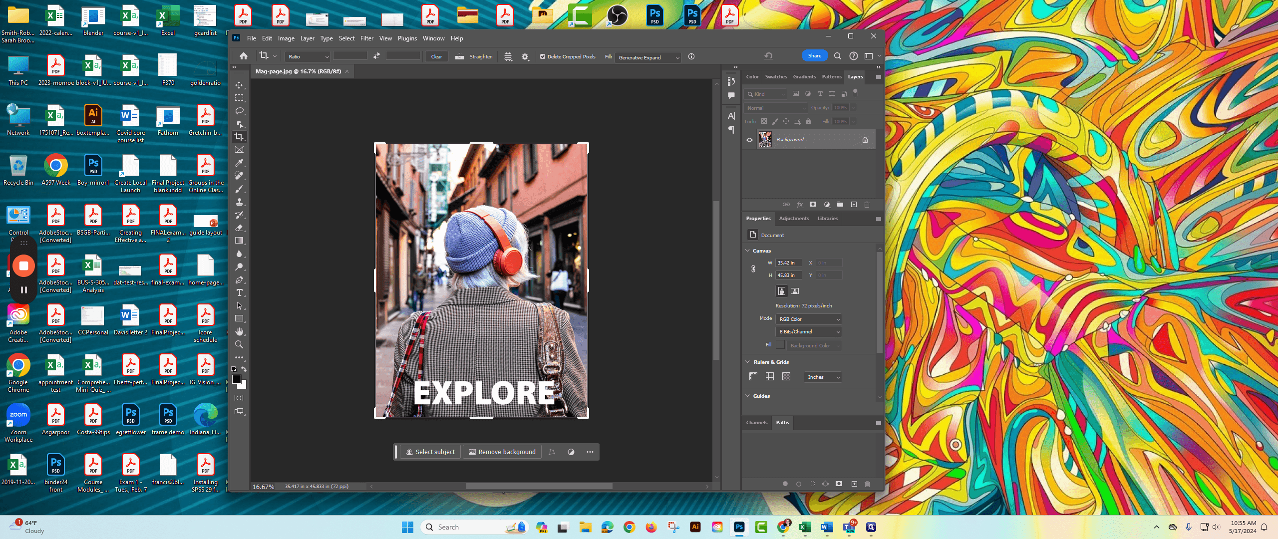 Step #1: Click the Crop tool.