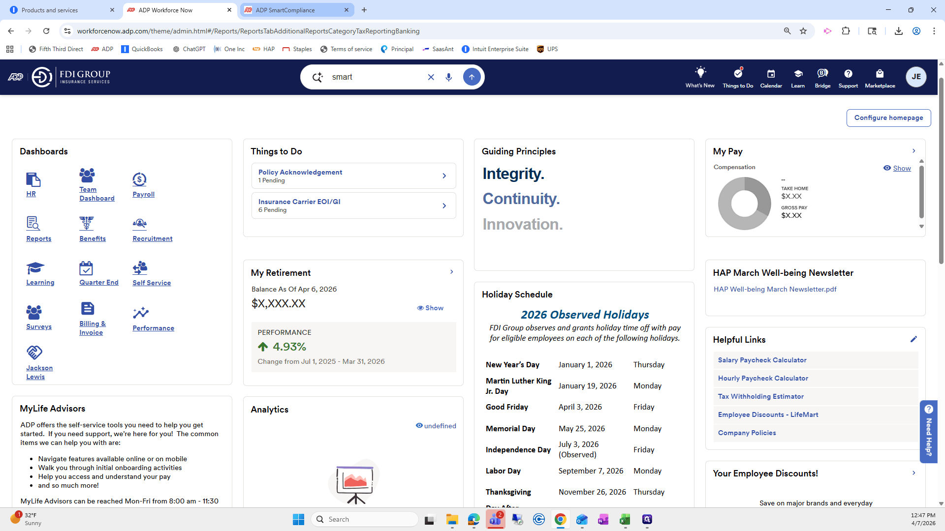 Step #19: Click on "ADP SmartCompliance"