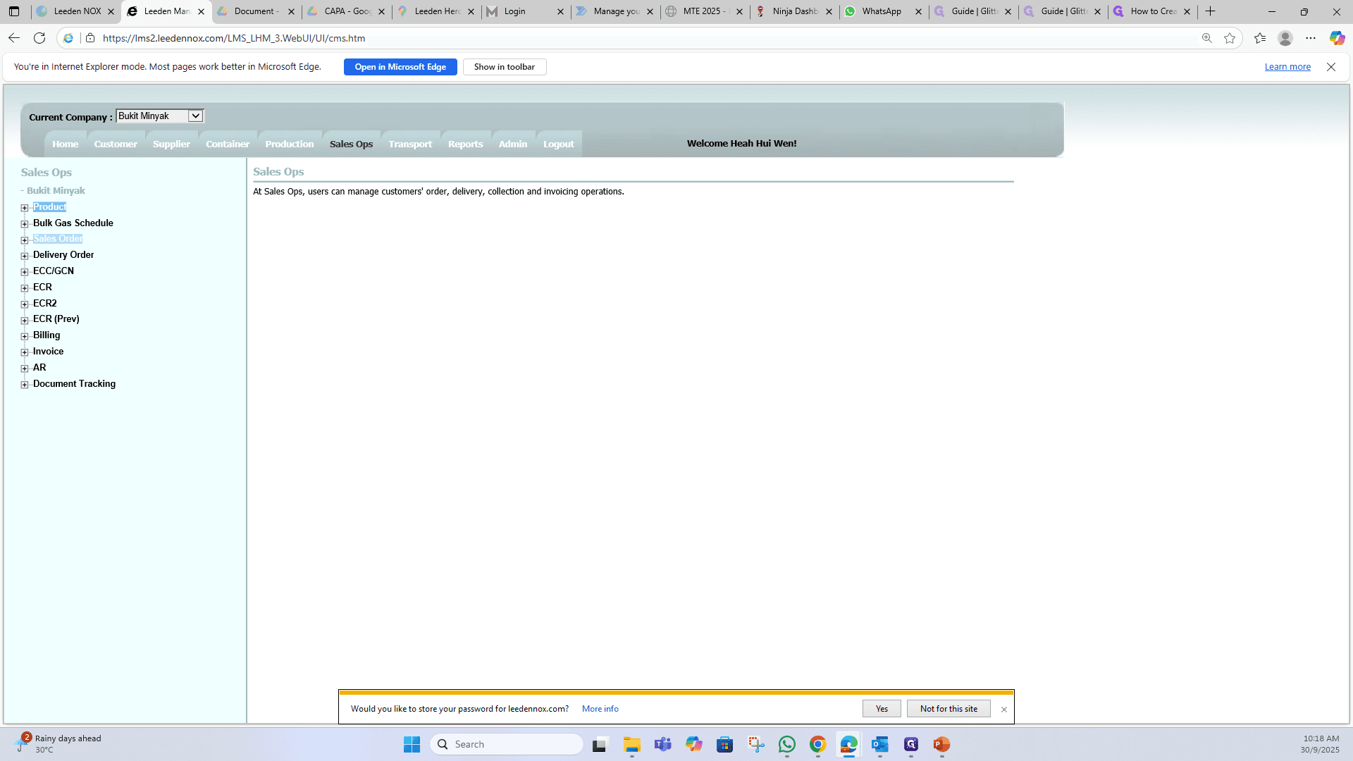 Step #2: Click on "Sales Order"