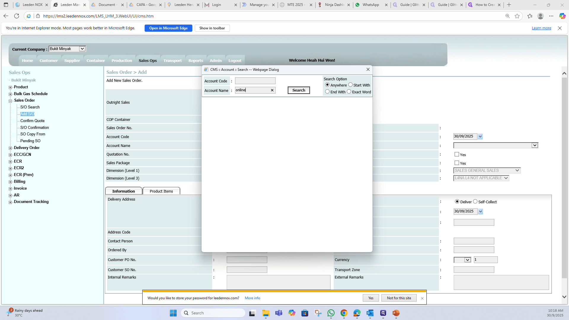 Step #5: Type the Account Name and click "Search".