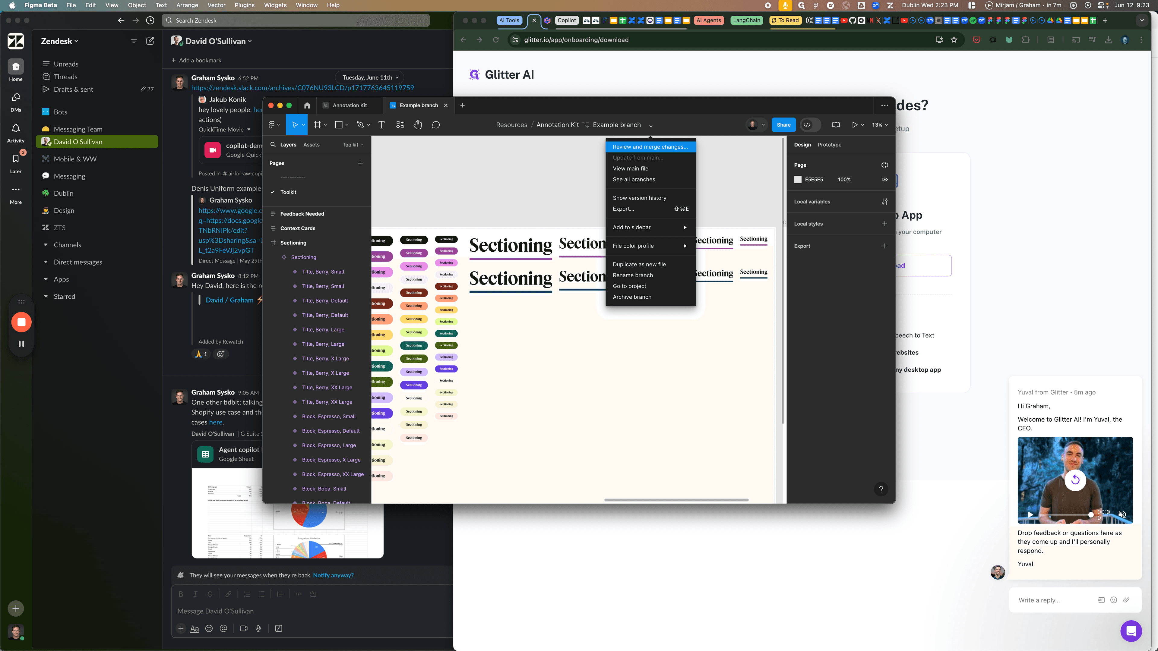 Step #7: Click "Review and merge changes ..."