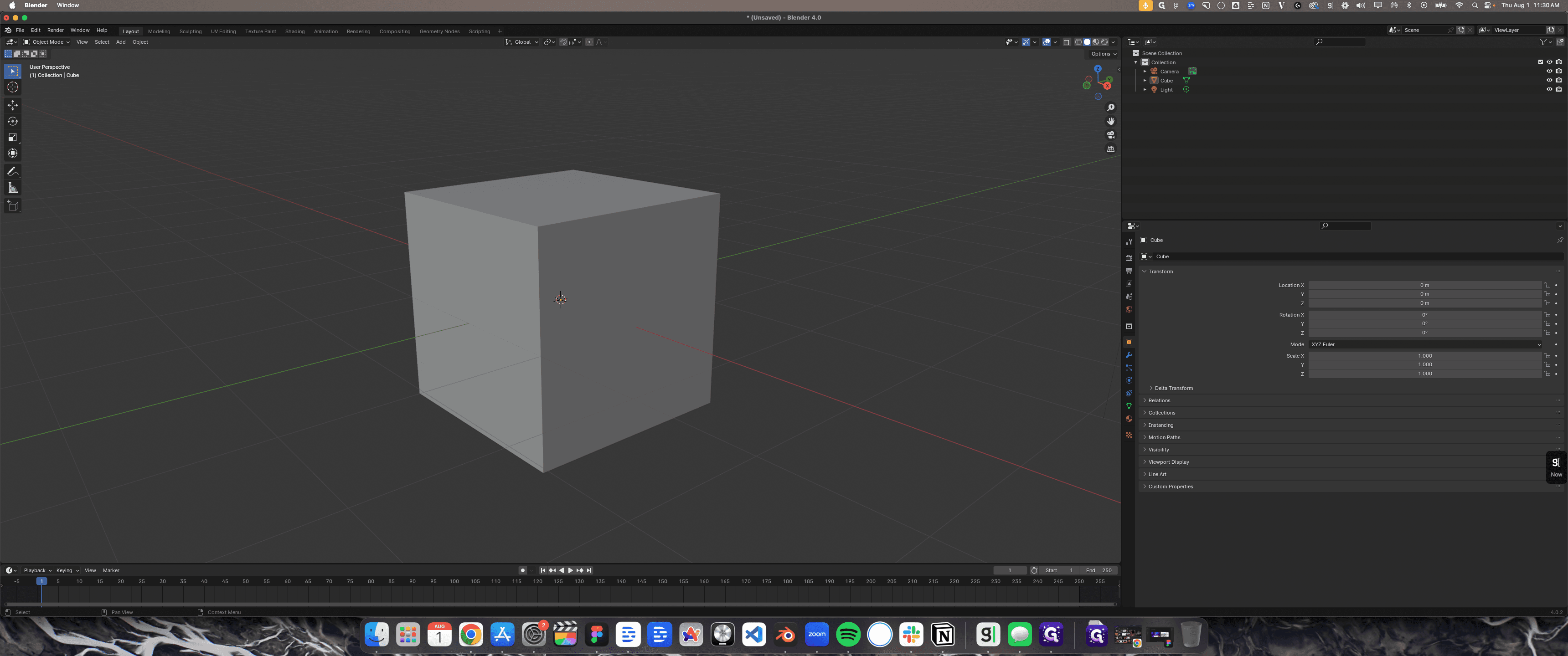 Step #7: Double-click on "Scene Collection Collection Camera Cube"