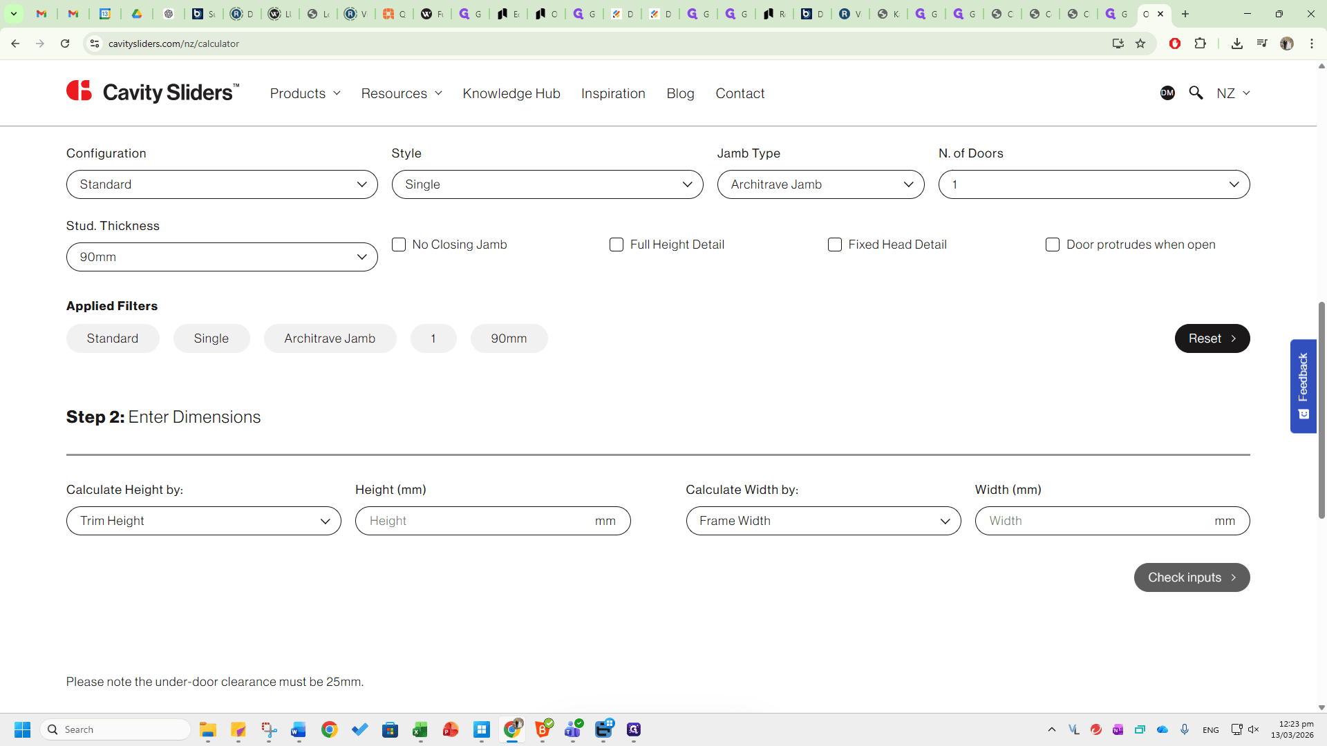 Step #19: Click on "Frame Width"