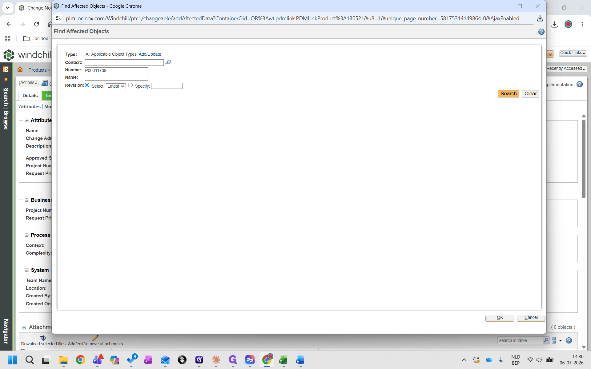 Step #10: Click Search to locate the items.